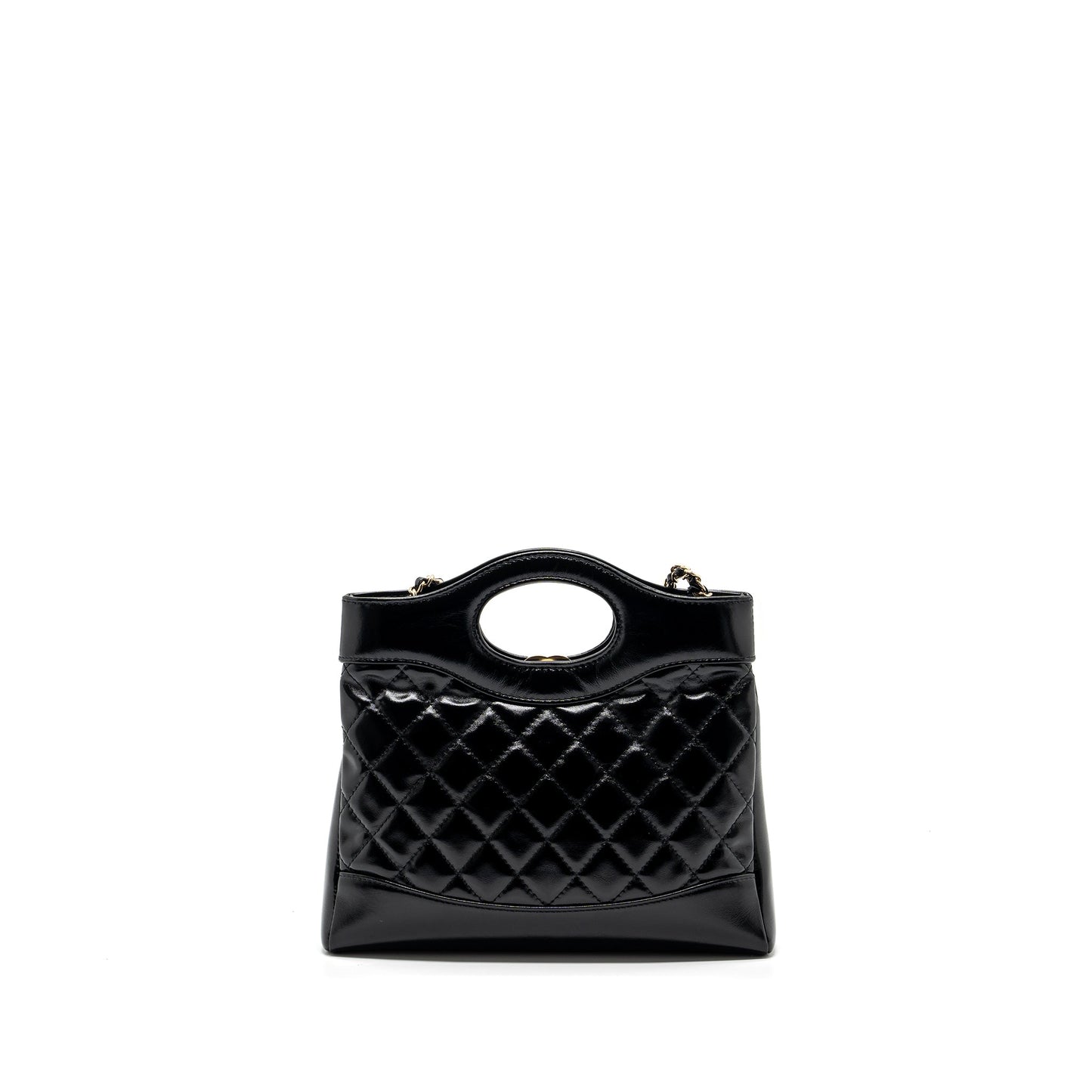 Chanel 24C mini 31 bag shiny calfskin black L (microchip)