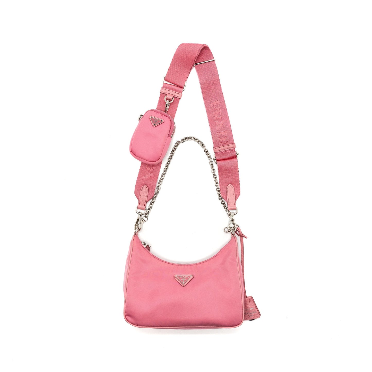 Prada re-edition 2005 nylon/ leather pink
