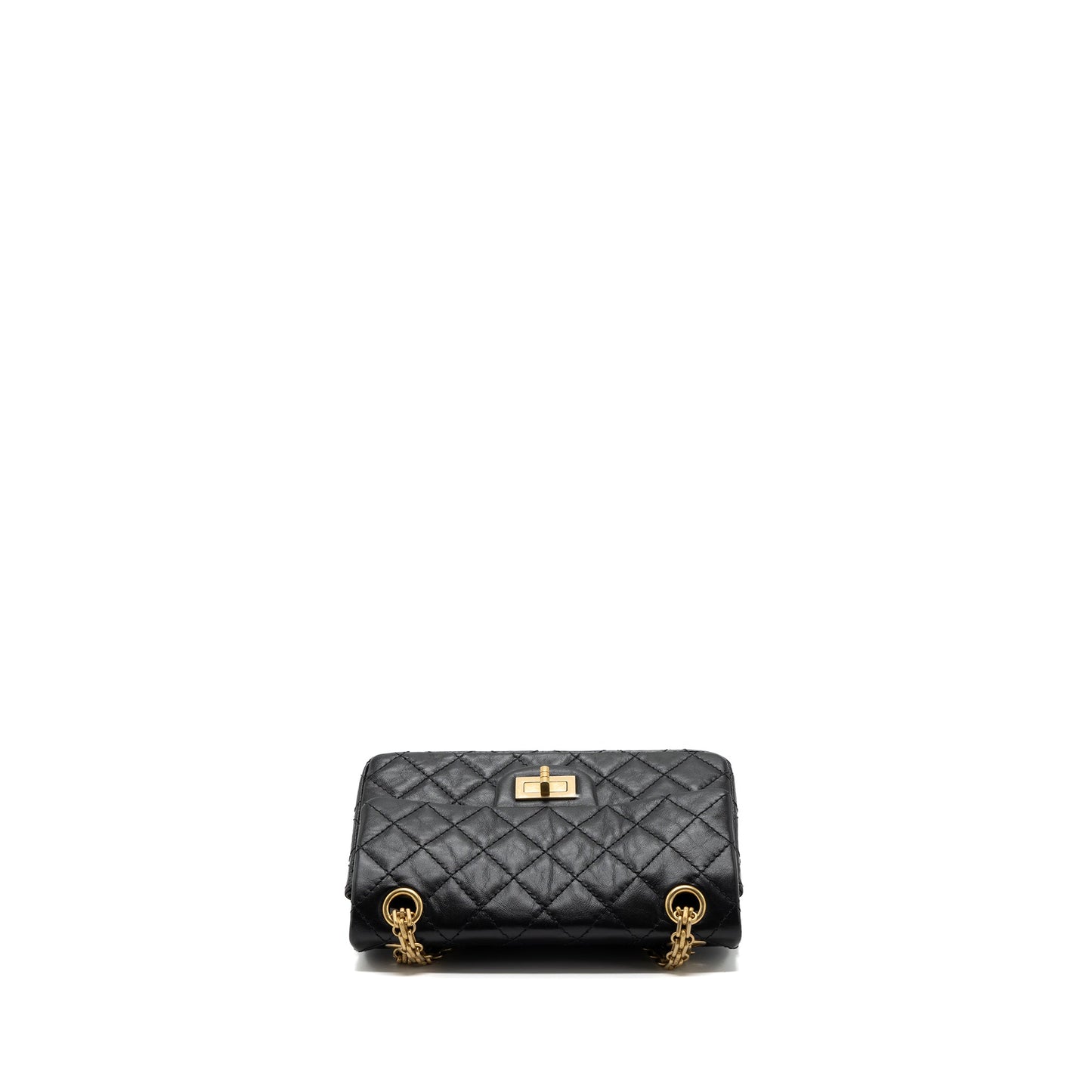 Chanel Mini 2.55 Reissue Flap Bag Aged Calfskin Black Brushed
