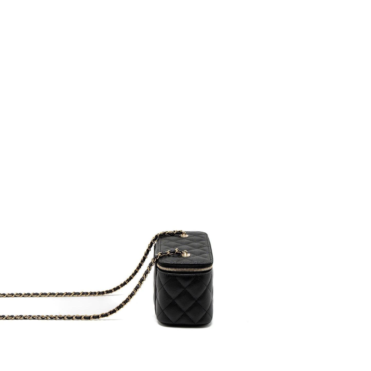 Chanel Long Vanity with Chain Caviar Black L (Microchip)