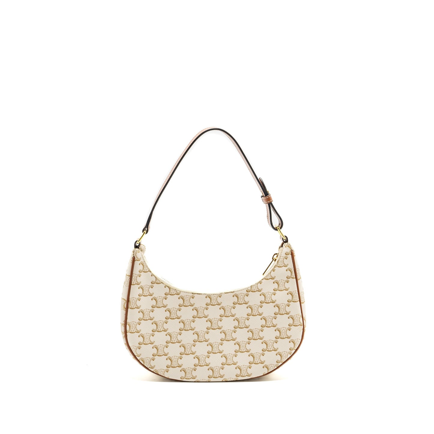 Celine Ava Purse triomphe canvas / calfskin white