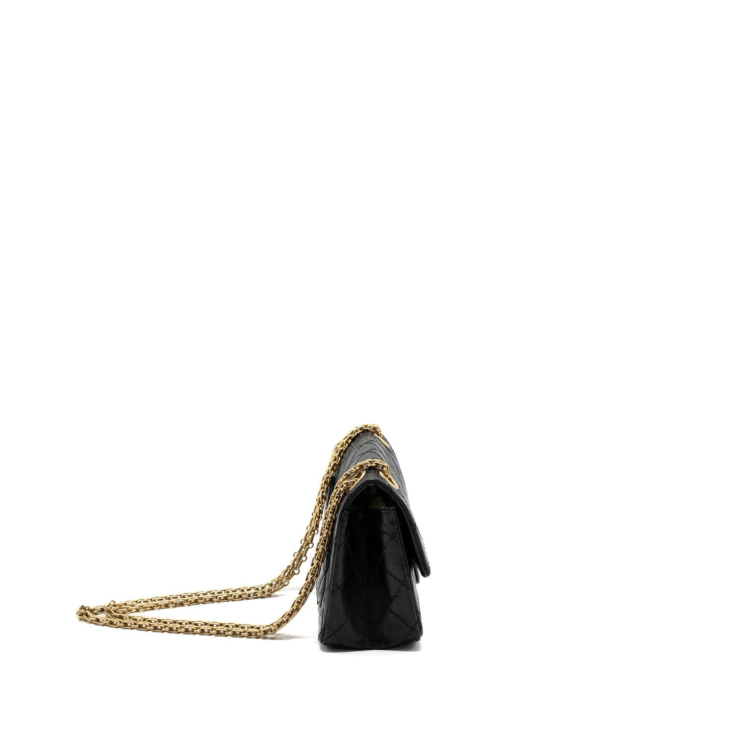 Chanel Mini 2.55 Reissue Flap Bag Aged Calfskin Black Brushed