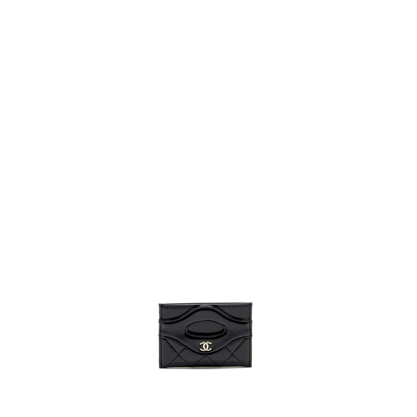 Chanel 31 card holder shiny goatskin black L (microchip)