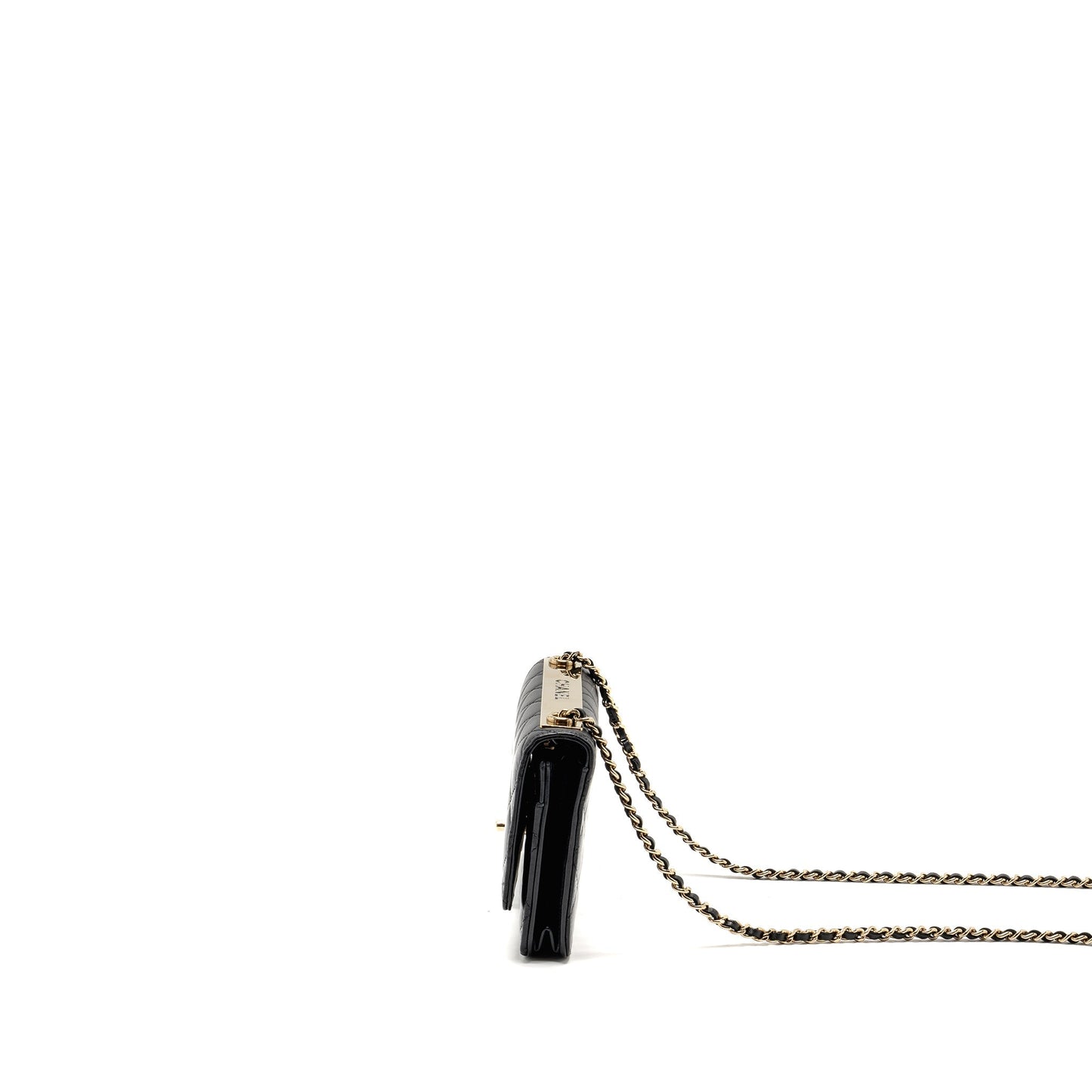 Chanel Trendy CC Wallet on Chain Lambskin Black L (Microchip)