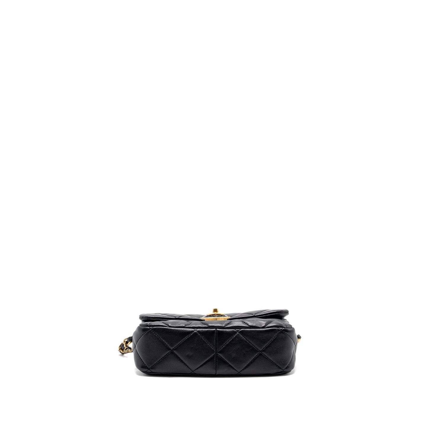 Chanel 23s Coco Love Flap Bag Lambskin Black Brushed (Microchip)