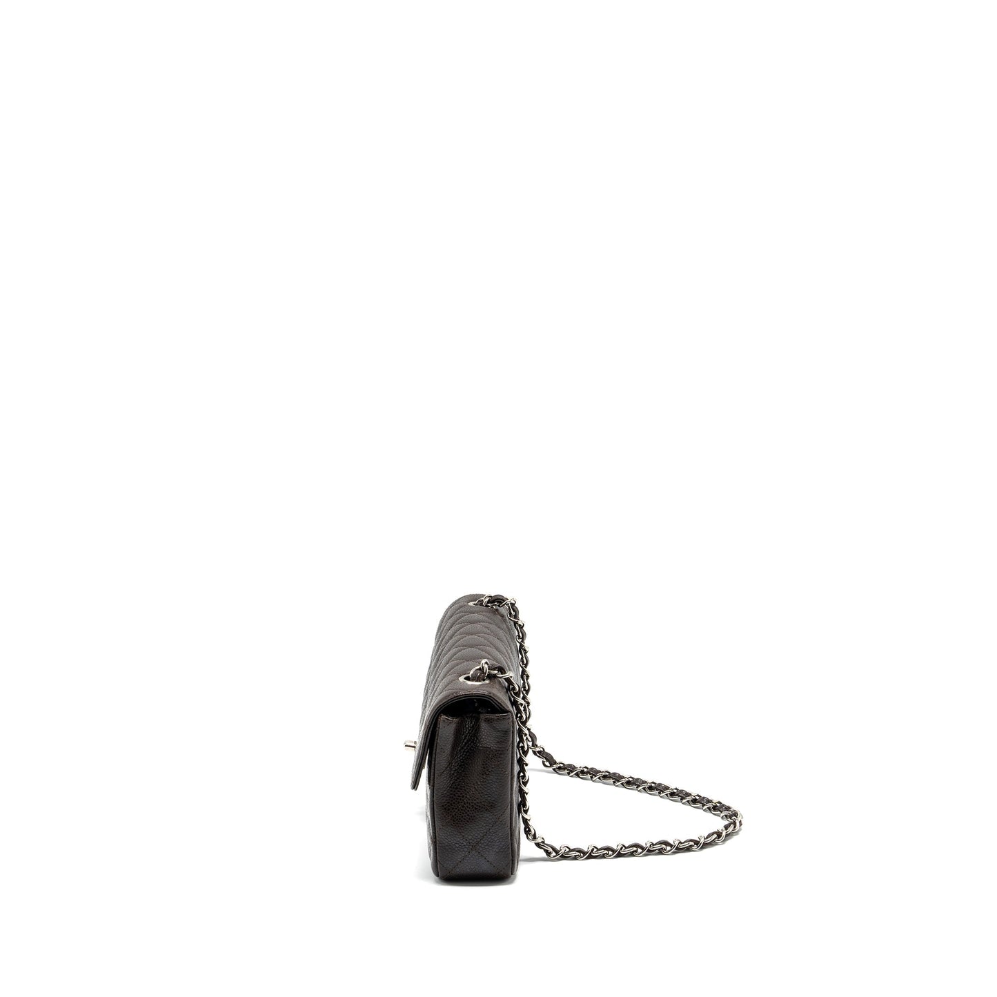 Chanel East West Classic quilted flap bag caviar chocolate