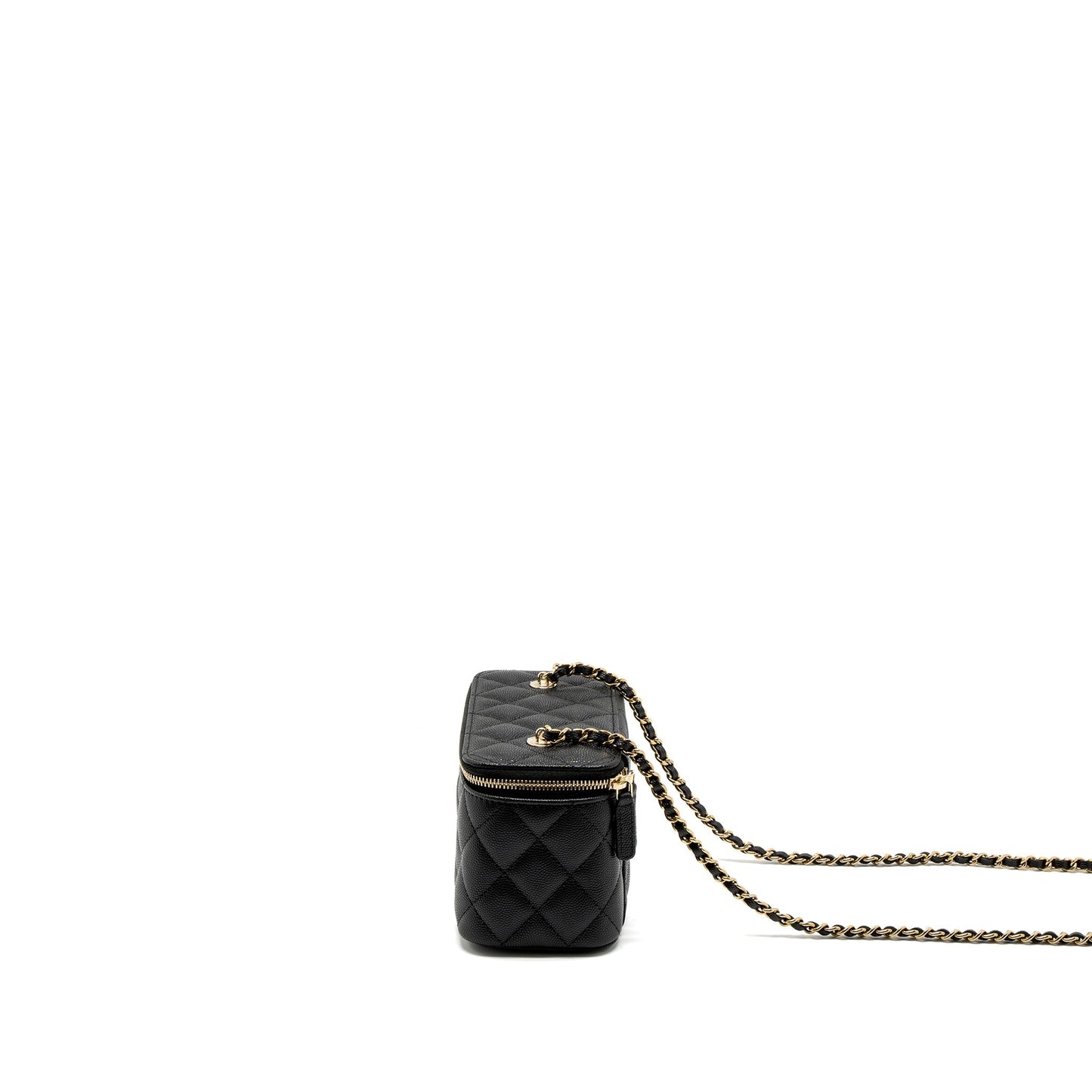 Chanel Long Vanity with Chain Caviar Black L (Microchip)
