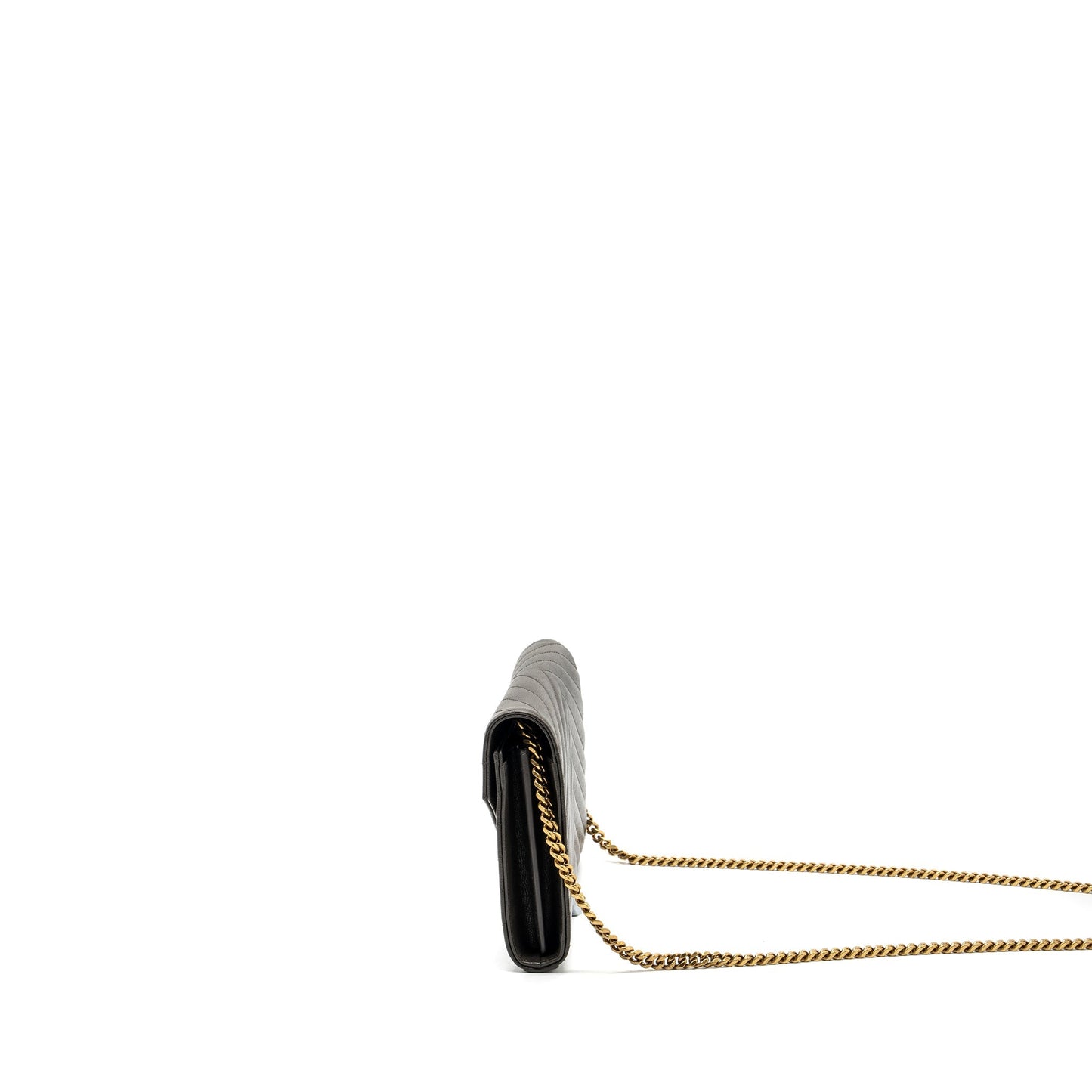 Saint Laurent/ Envelop Chain Purse Grained Calfskin Dark Green