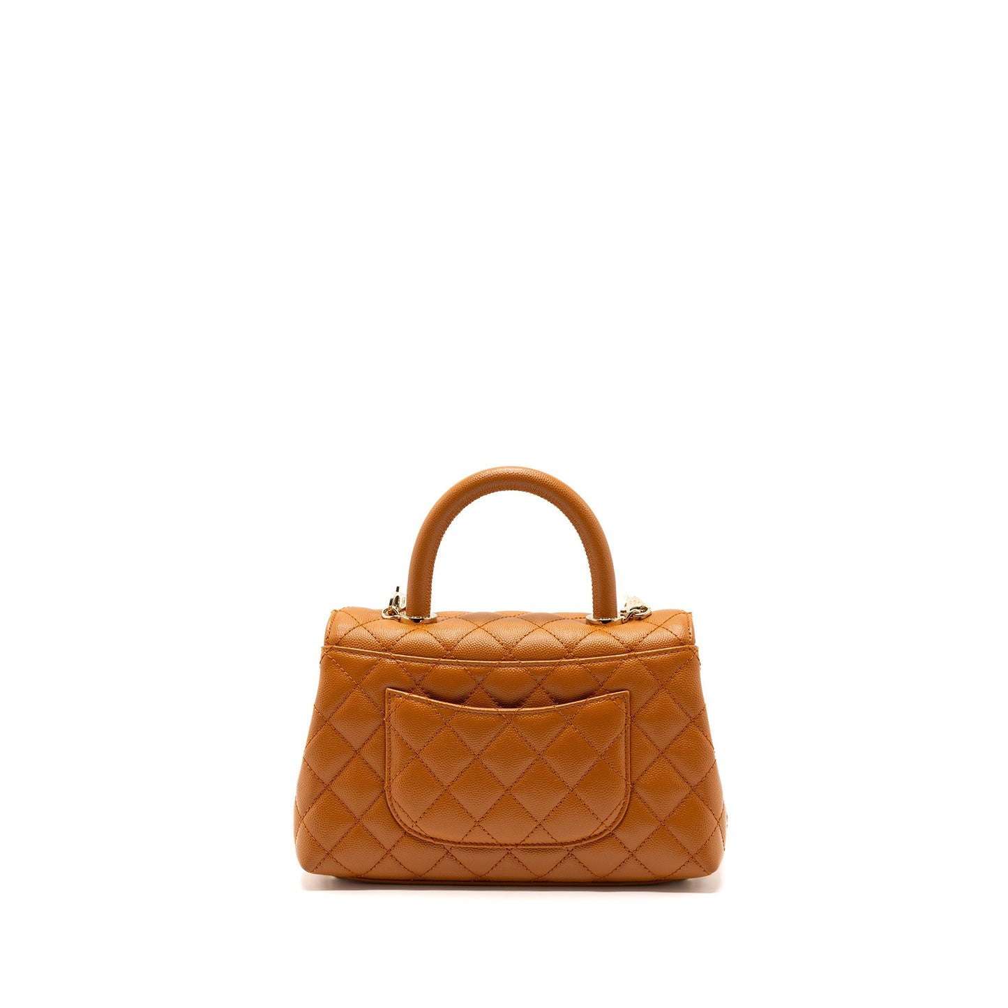CHANEL SMALL COCO HANDLE CAVIAR CARAMEL  (Microchip)