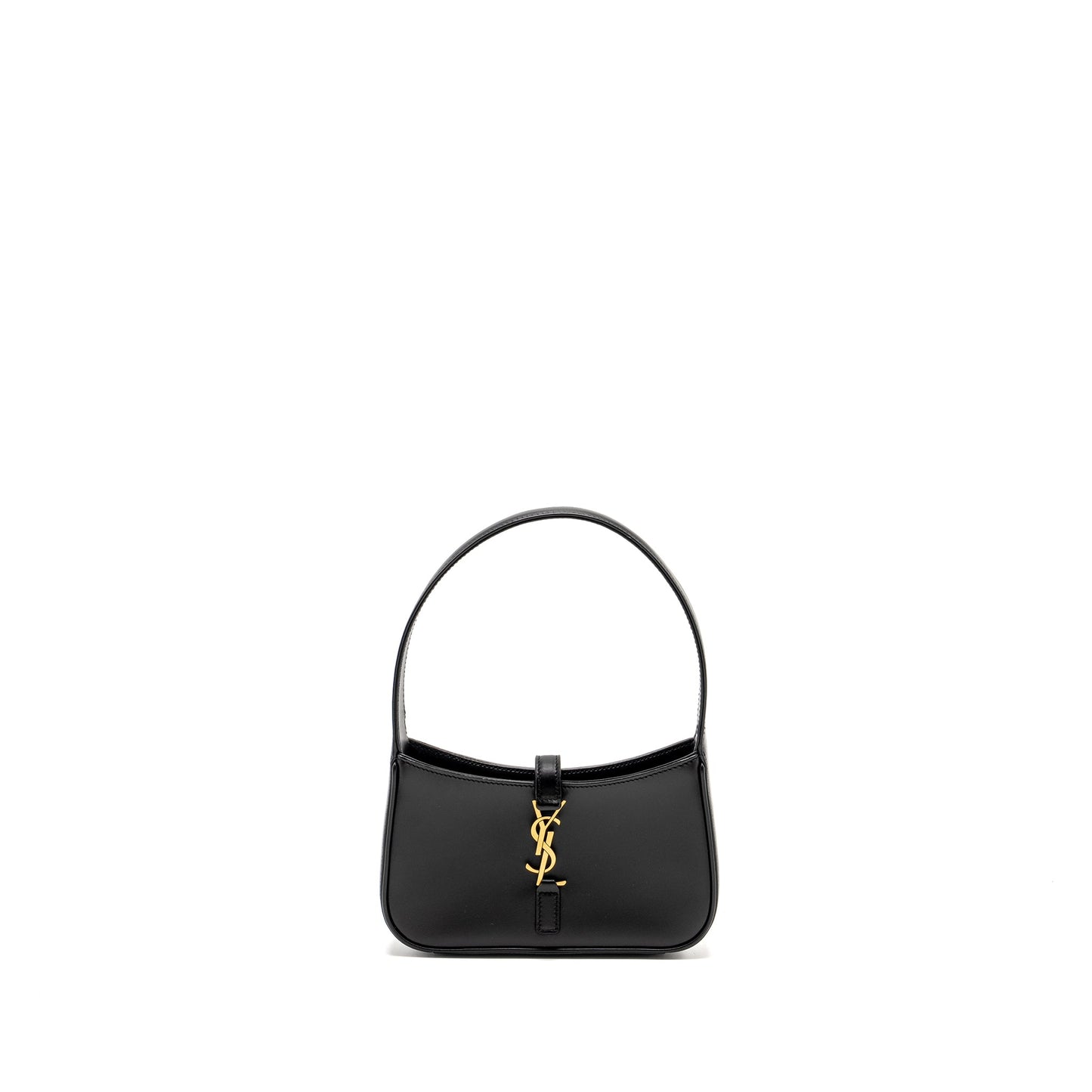 Saint Laurent / Mini 5 A 7 Hobo Purse Smooth Calfskin Black