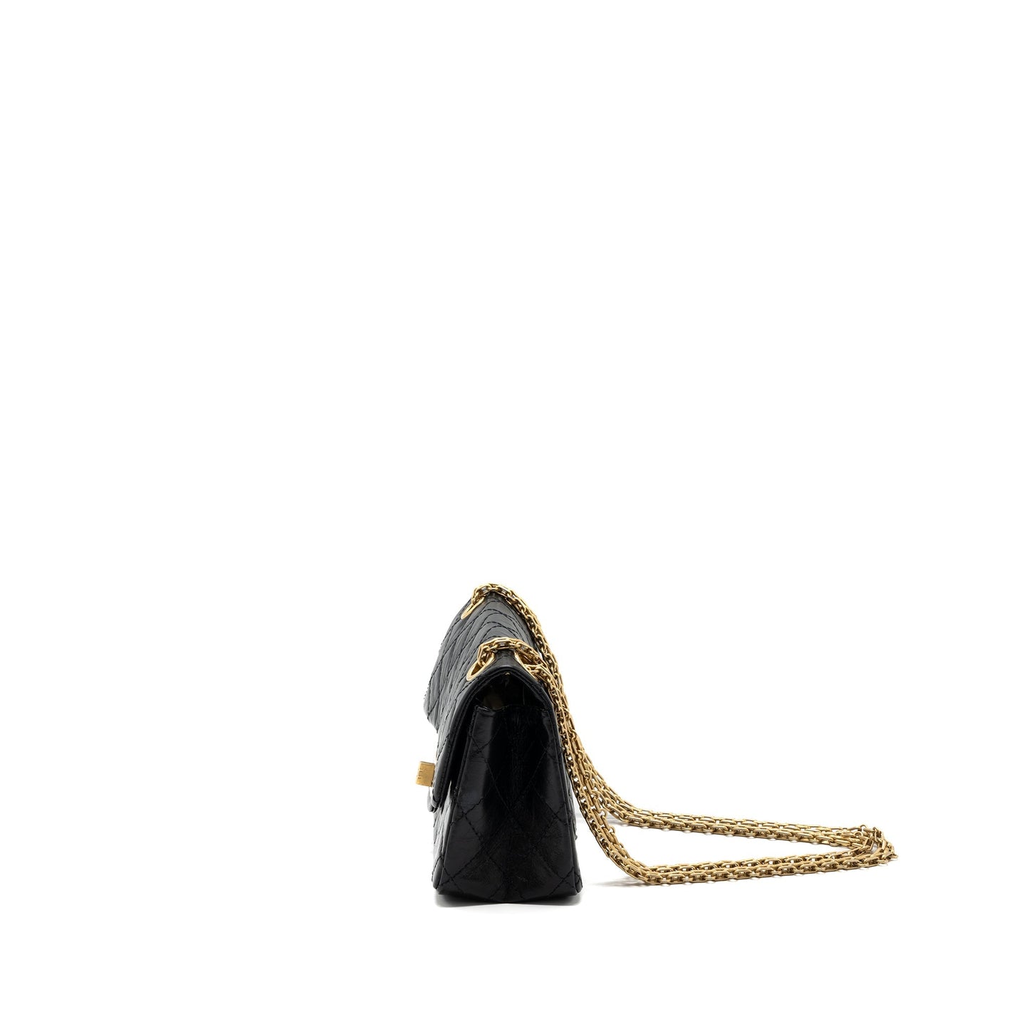 Chanel Mini 2.55 Reissue Flap Bag Aged Calfskin Black Brushed