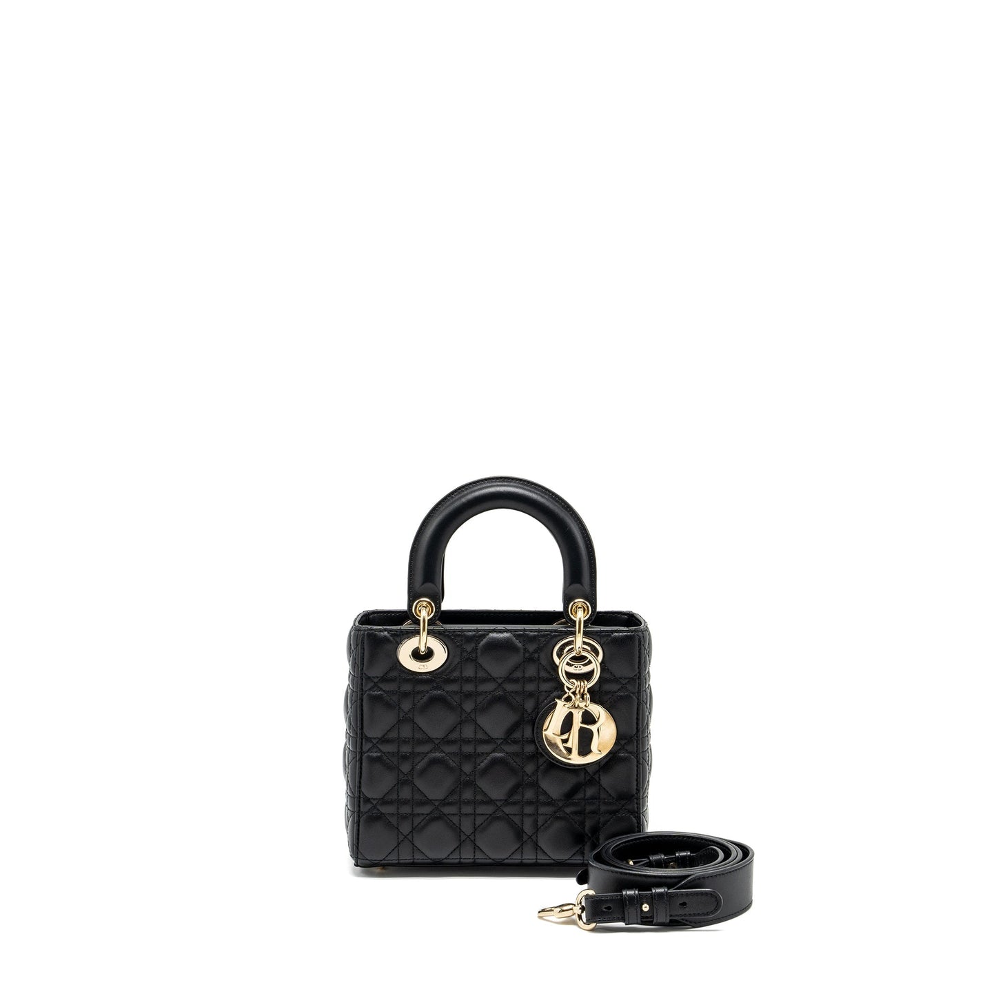 Dior Small Lady Dior Purse Lambskin Black