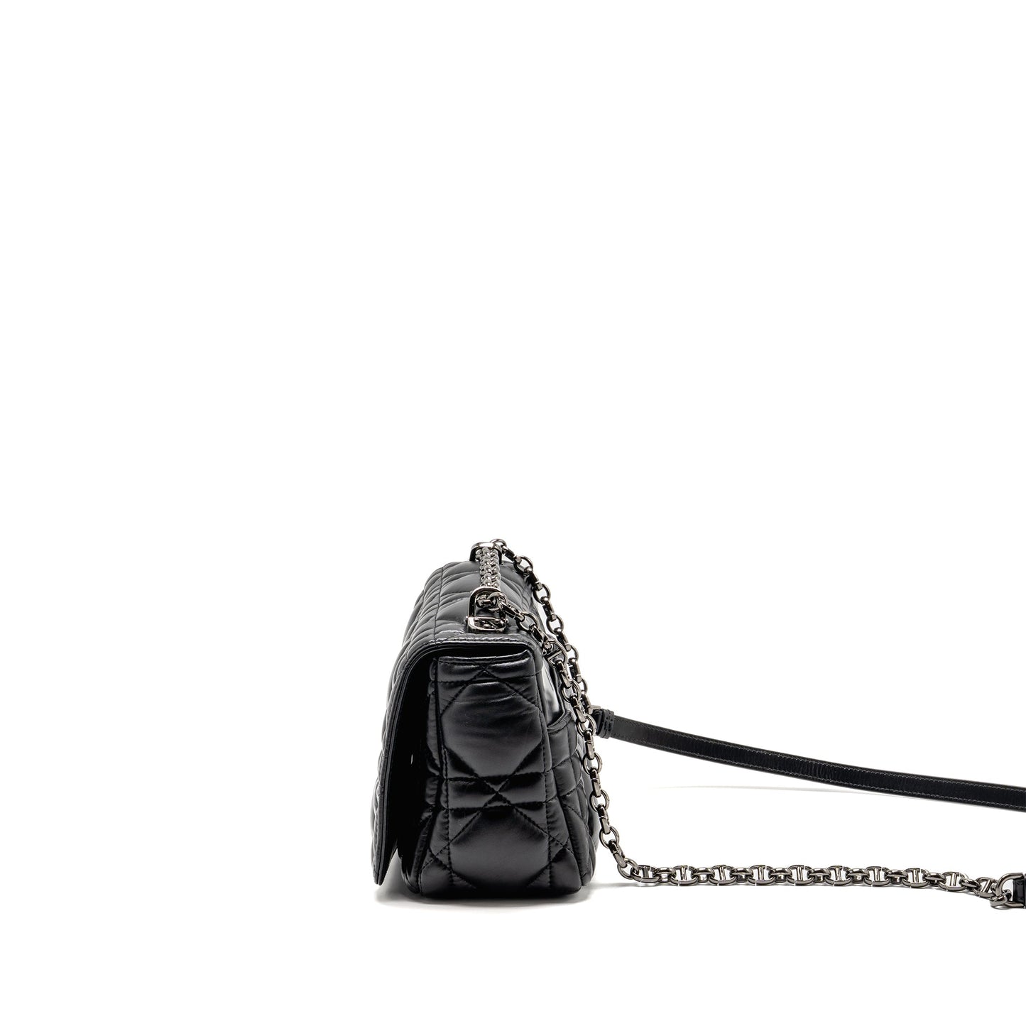 Dior Medium Dior Caro Purse Calfskin Black