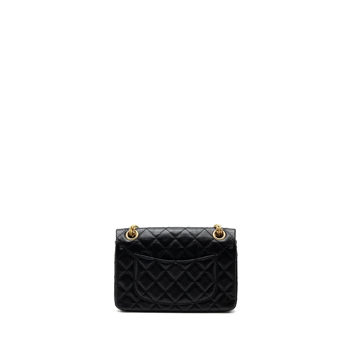 Chanel Mini 2.55 Reissue Flap Bag Aged Calfskin Black Brushed