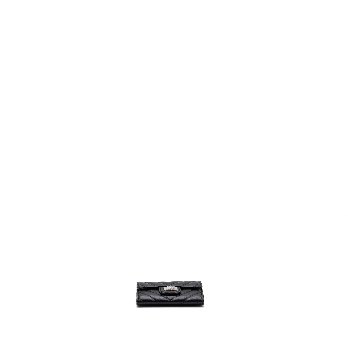 Chanel 2.55 Reissue Flap Card Holder Aged Calfskin Black  (microchip)