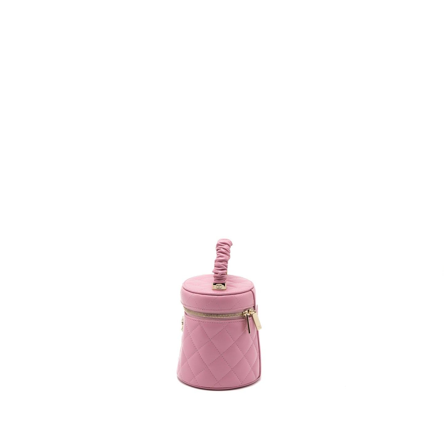 Chanel Top Handle Vanity Case Lambskin Pink L