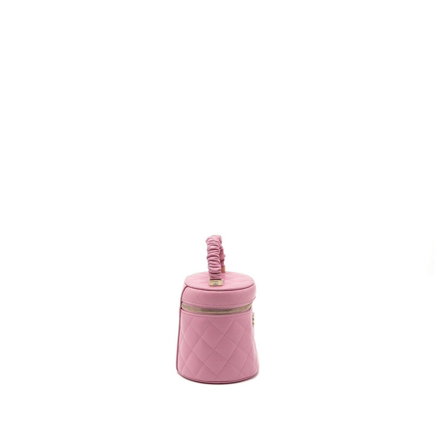 Chanel Top Handle Vanity Case Lambskin Pink L