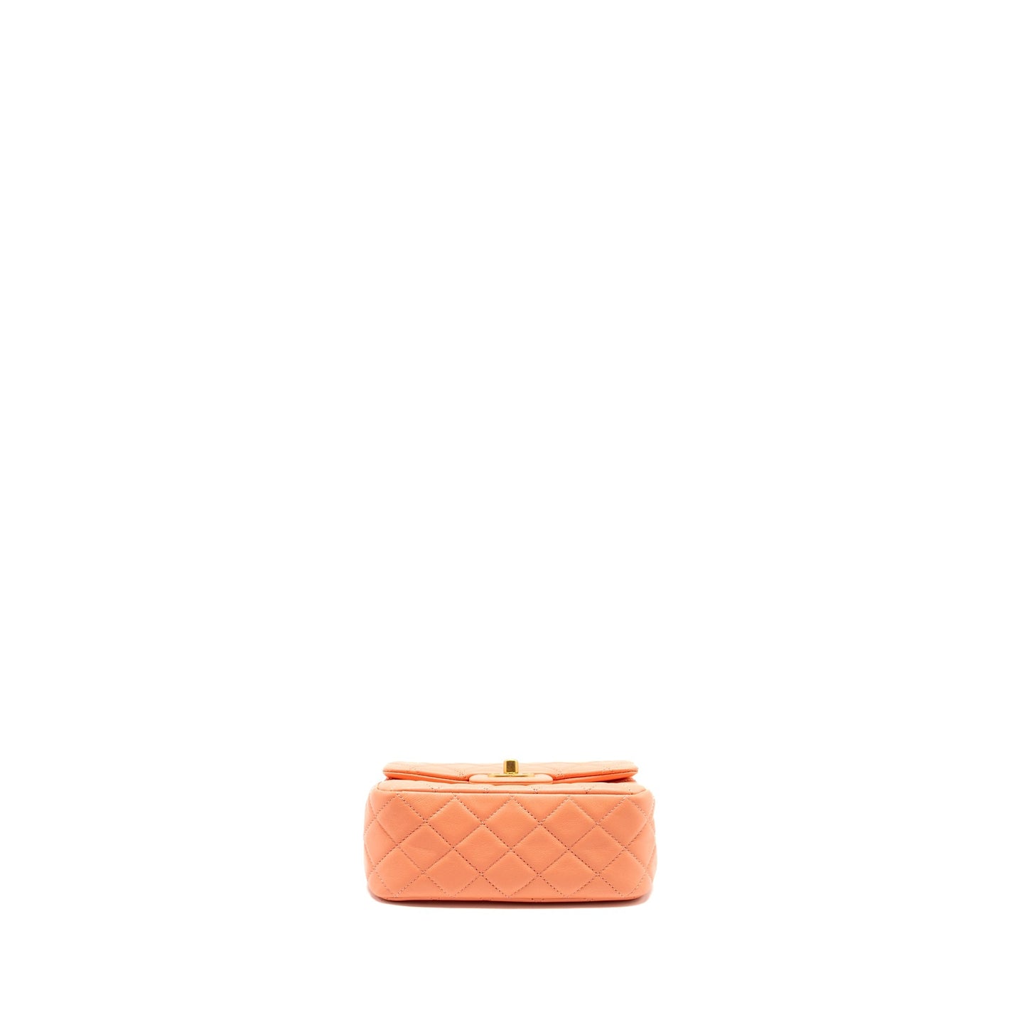 Chanel Pearl Crush Mini Square Lambskin Coral  (Microchip)