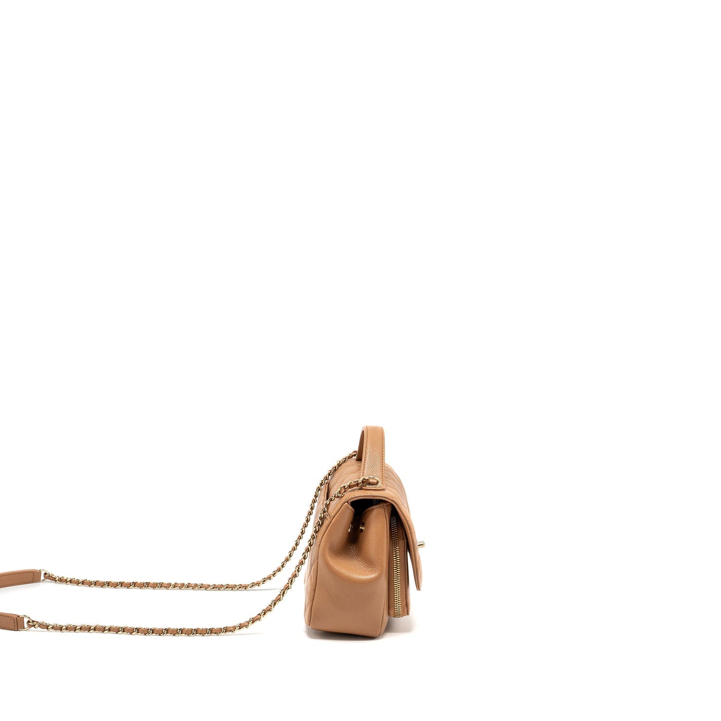 Chanel Small Business Affinity Caviar Dark Beige L