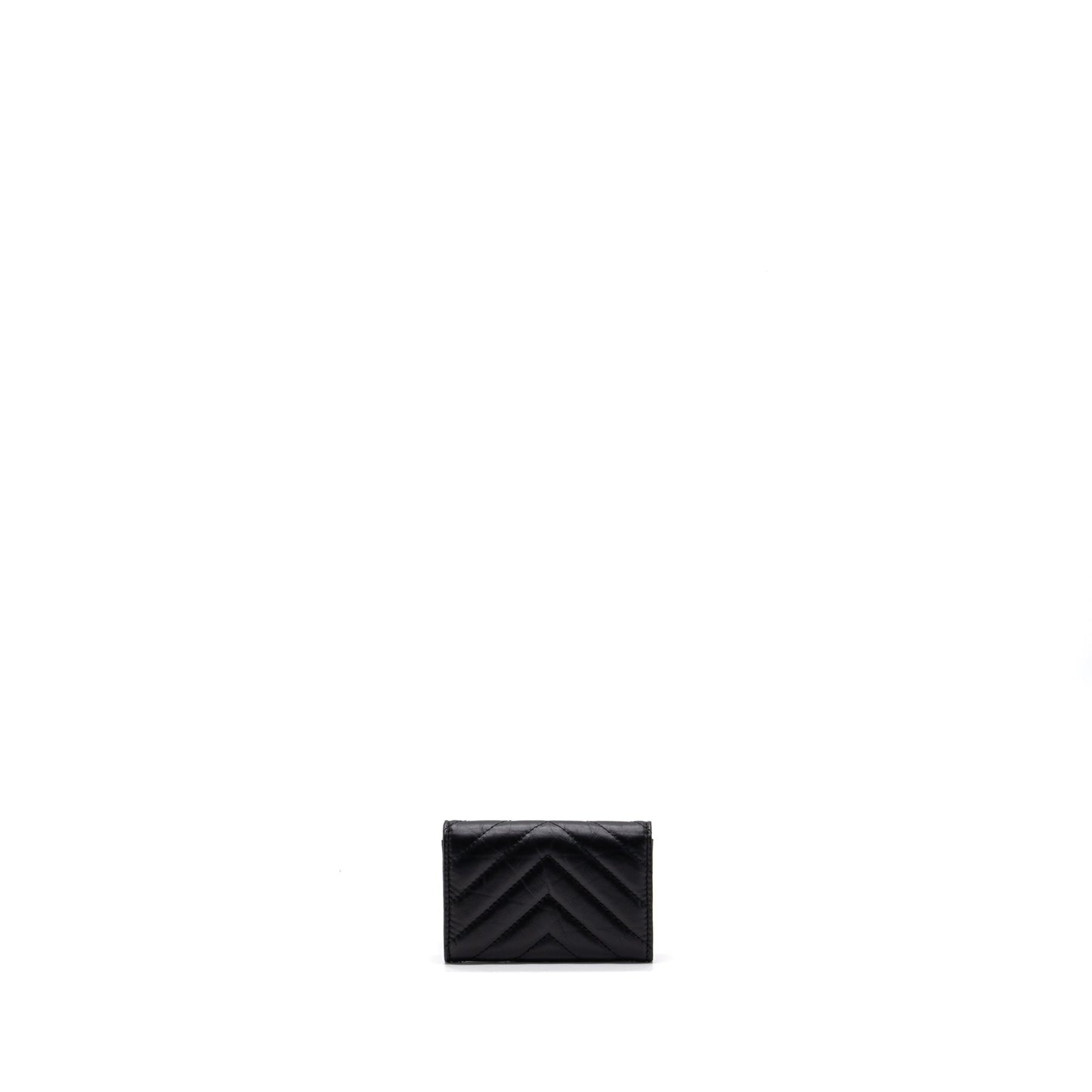 Chanel 2.55 Reissue Flap Card Holder Aged Calfskin Black  (microchip)