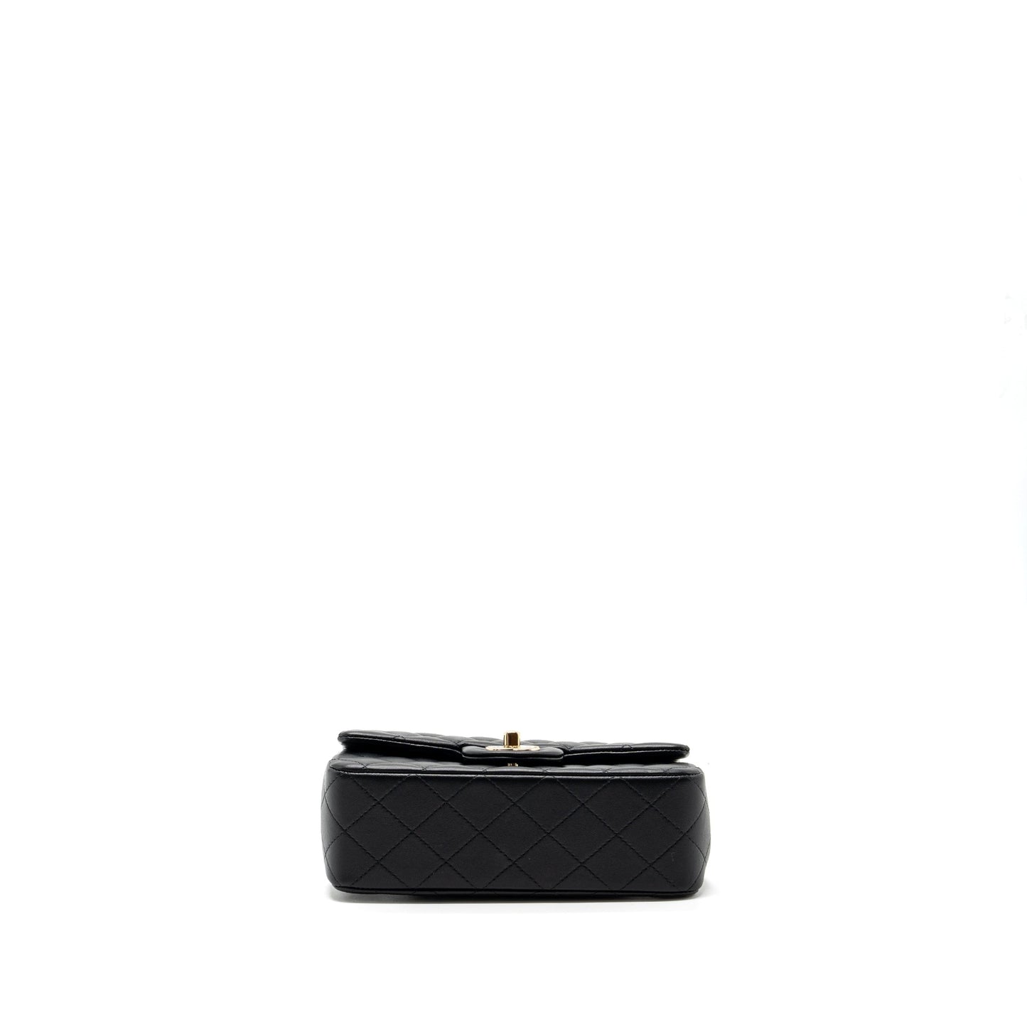 Chanel Top Handle Mini Rectangular Flap Bag lambskin Black L(Microchip)