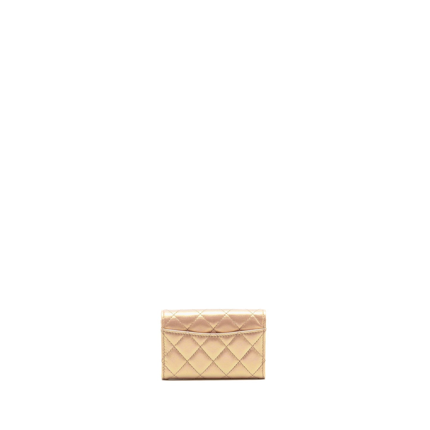 Chanel Classic Flap Card Holder Lambskin Iridescent Pink