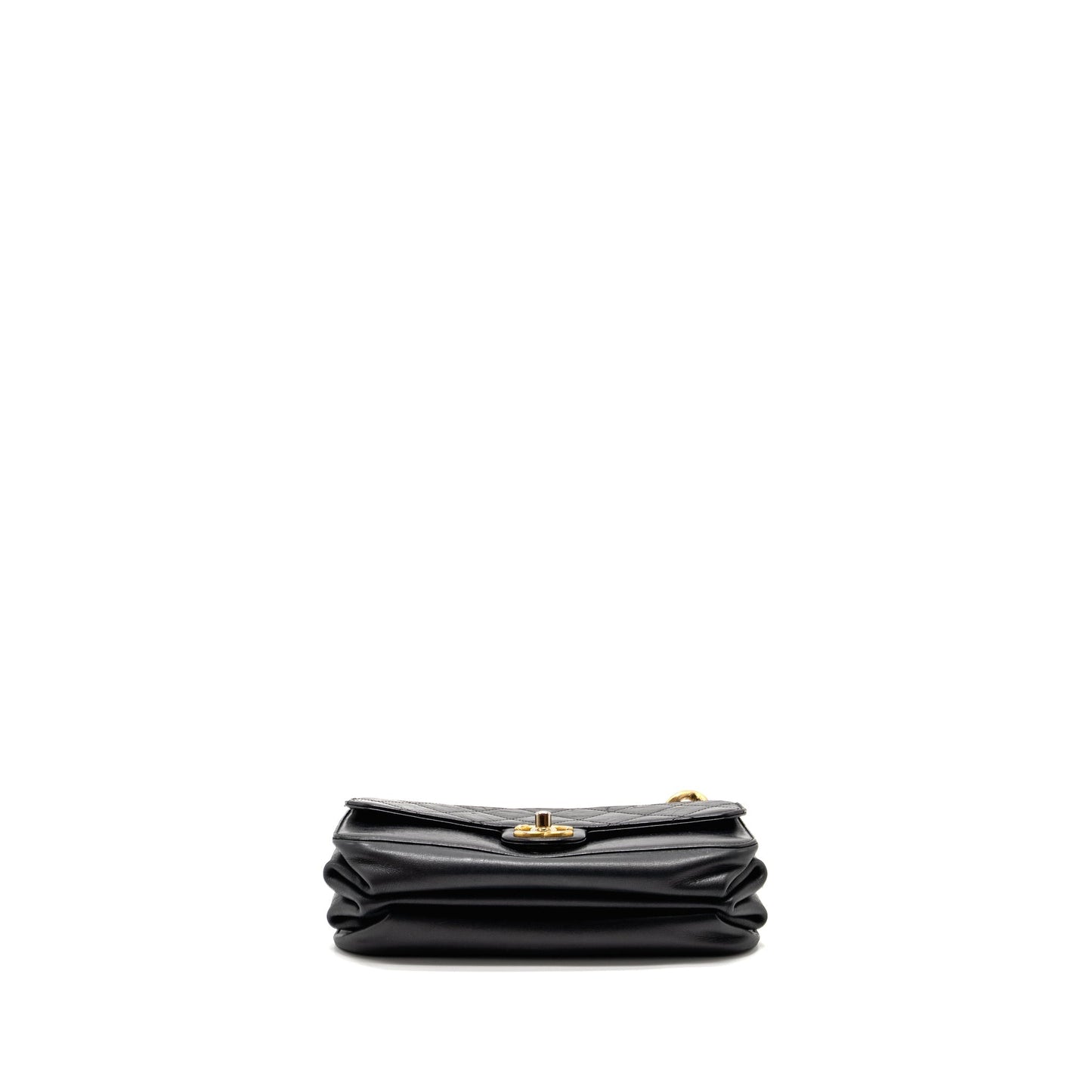 Chanel Quilted Flap Bag with Giant Chain Handle Calfskin Black