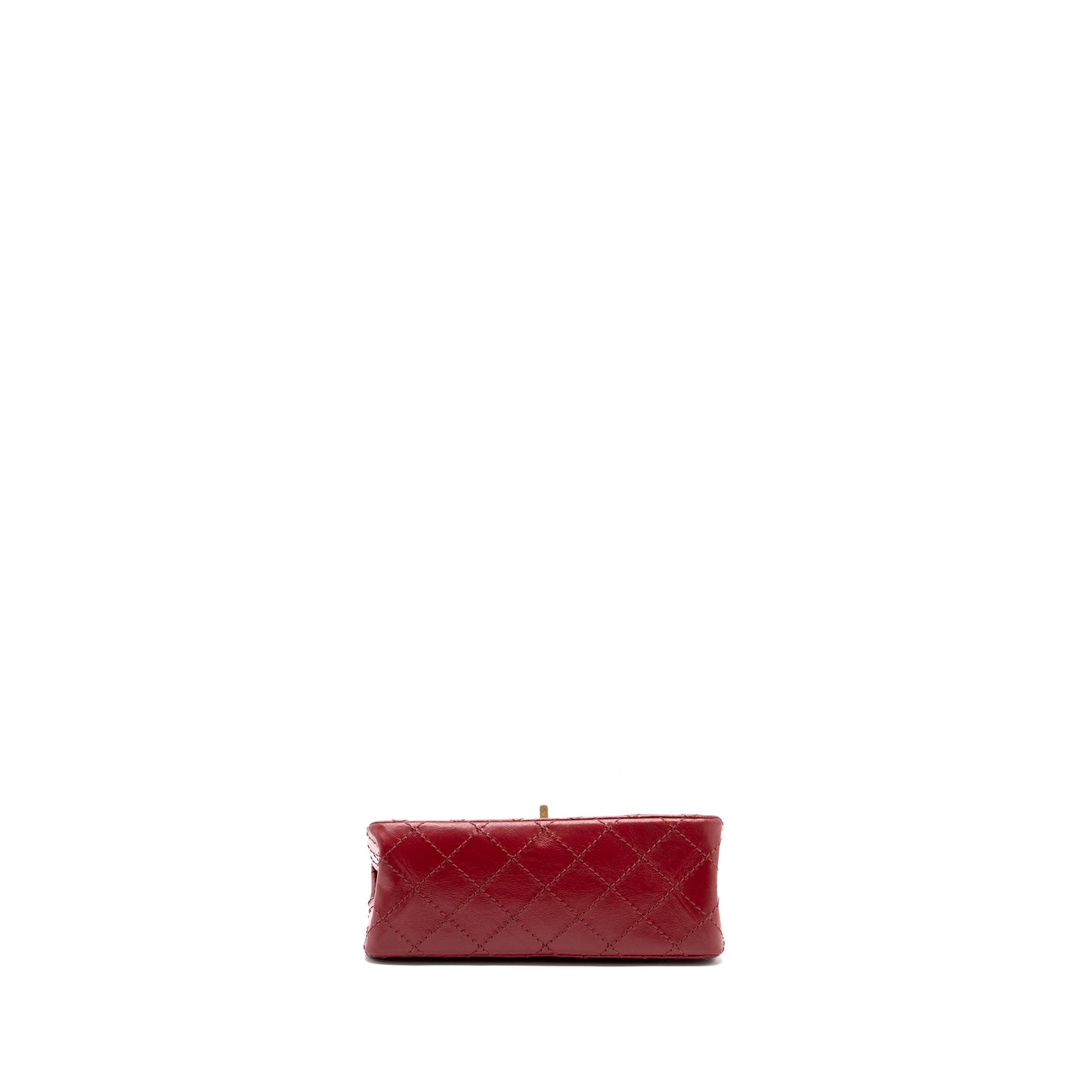 Chanel mini 2.55 reissue flap bag aged calfskin red