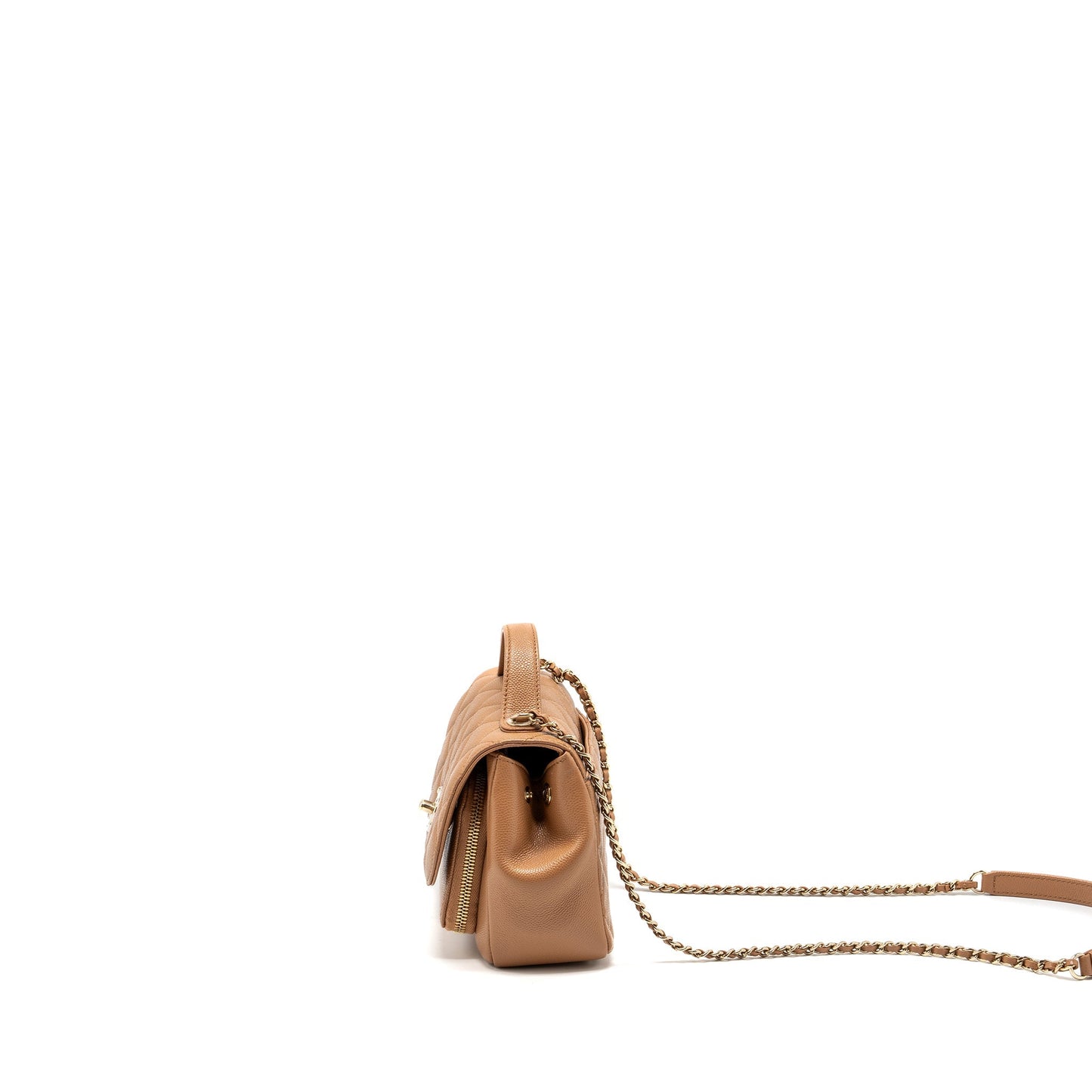 Chanel Small Business Affinity Caviar Dark Beige L