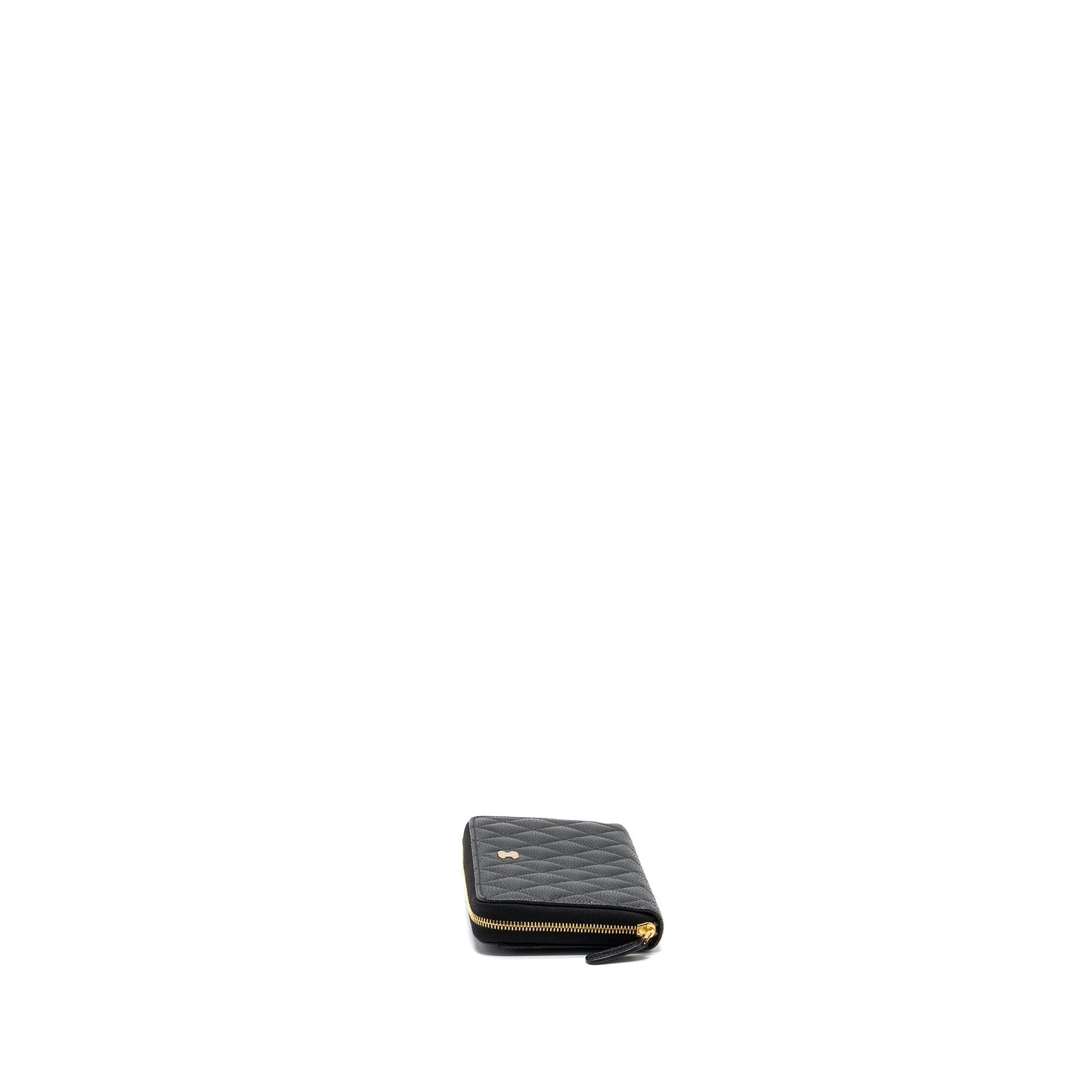 Chanel classic long zipped wallet caviar black  (microchip)