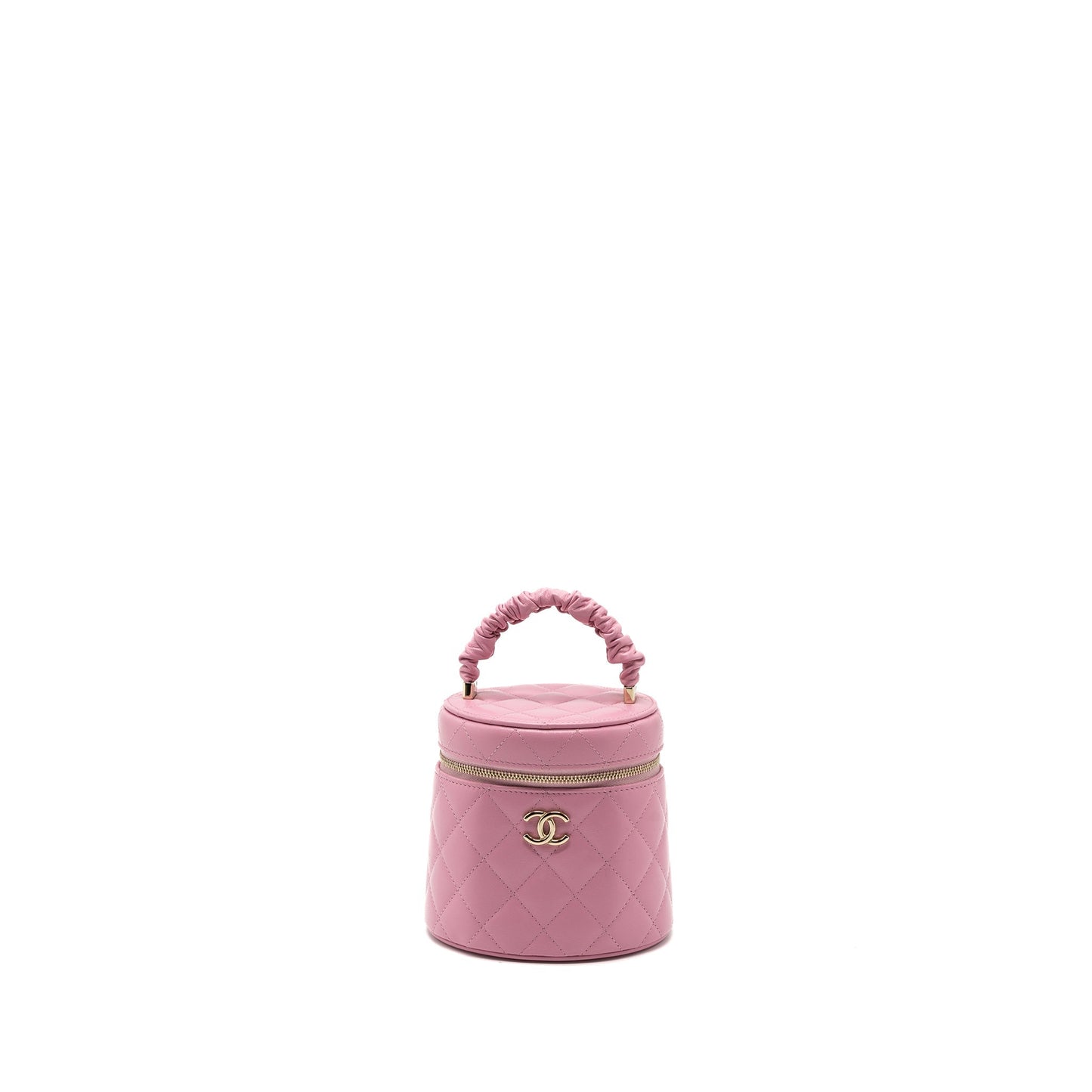Chanel Top Handle Vanity Case Lambskin Pink L