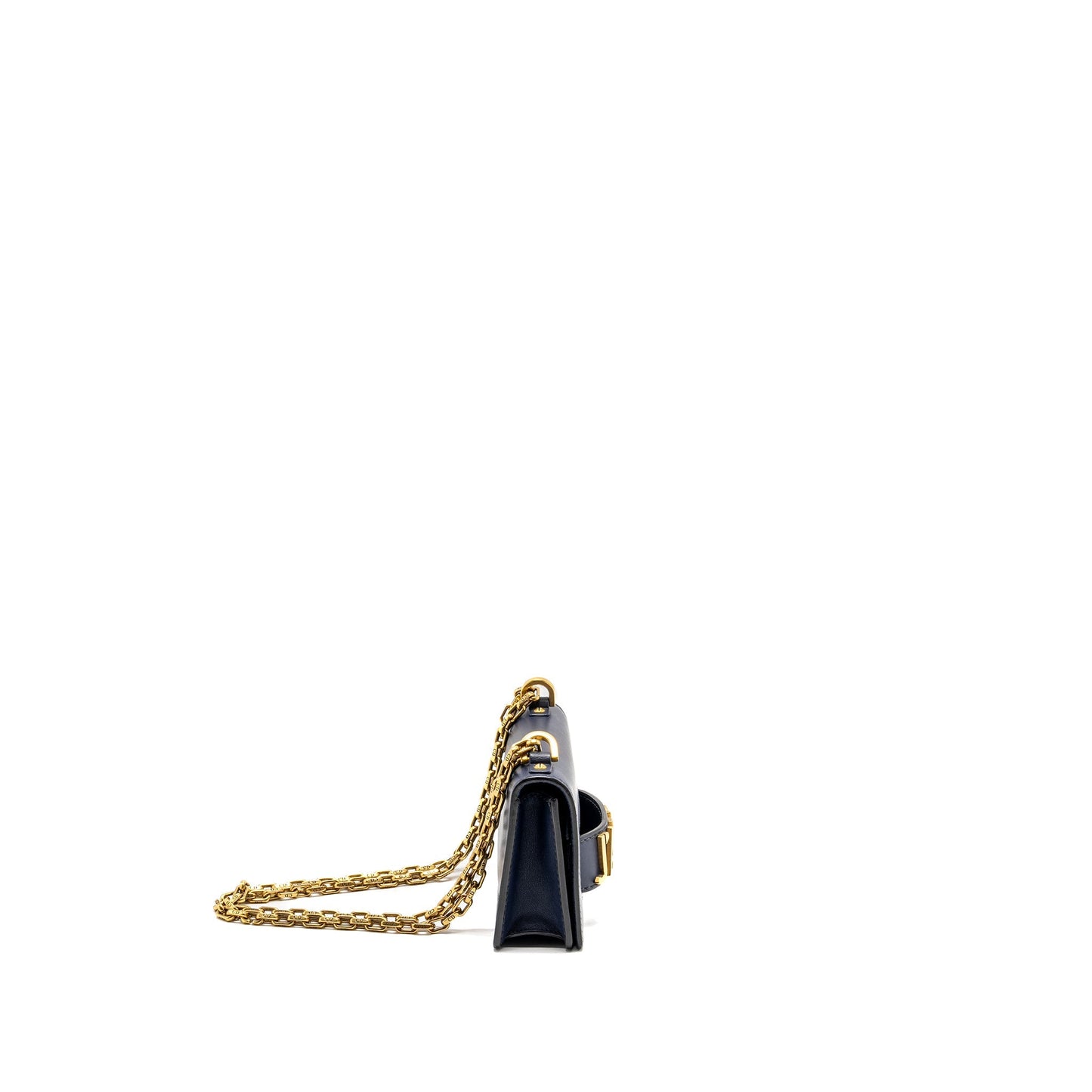 Dior Mini J’ADIOR Chain Flap Purse Calfskin Navy Blue