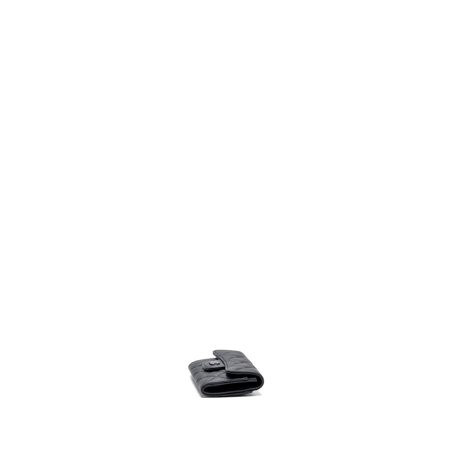 Chanel Classic Flap Card Holder Lambskin So Black  (microchip)