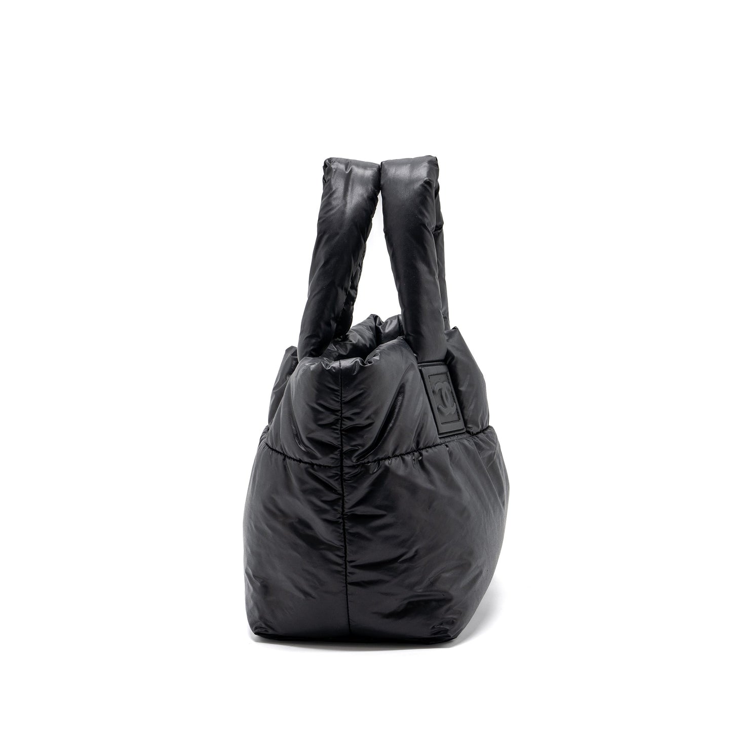 Chanel small puffy Down tote bag nylon black