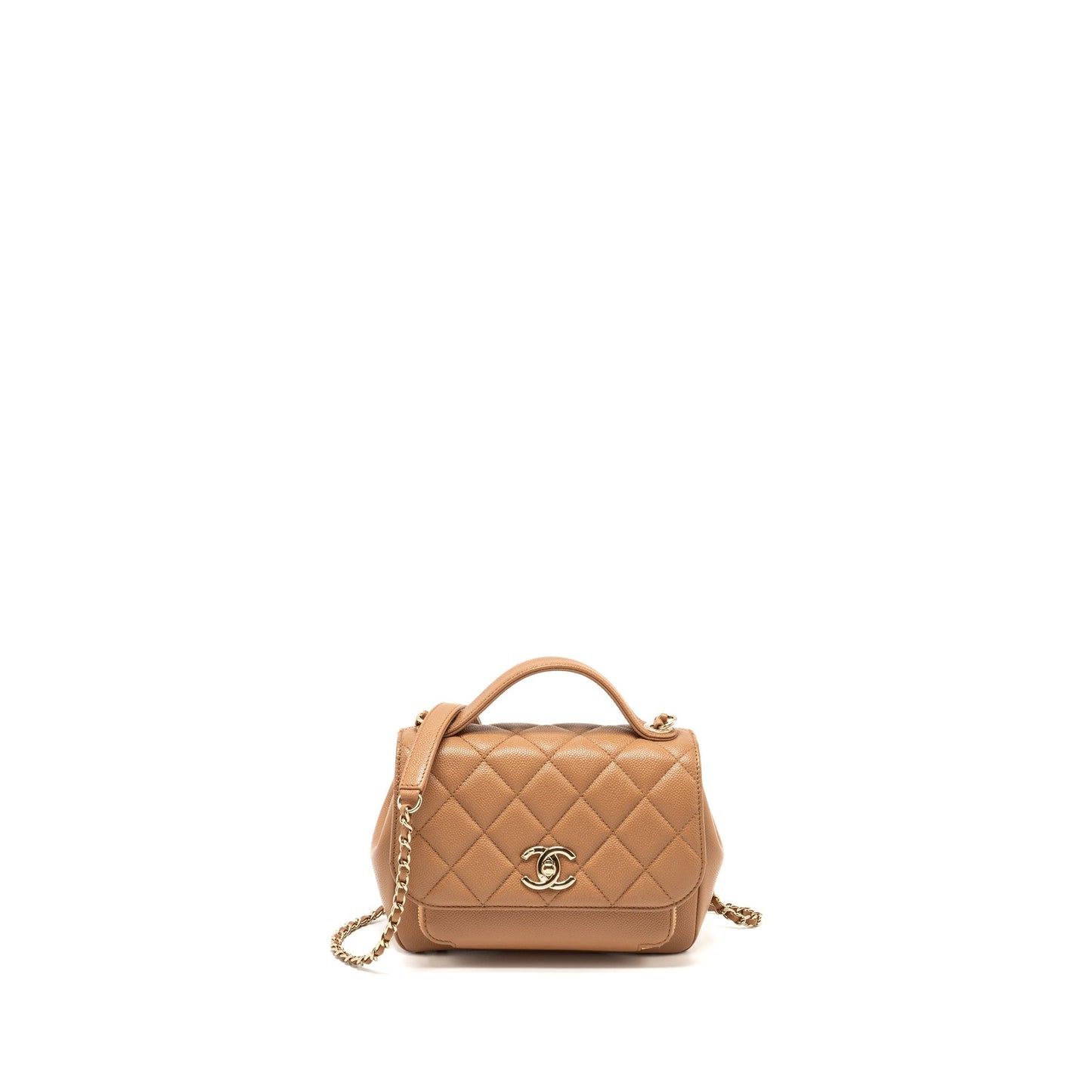 Chanel Small Business Affinity Caviar Dark Beige L