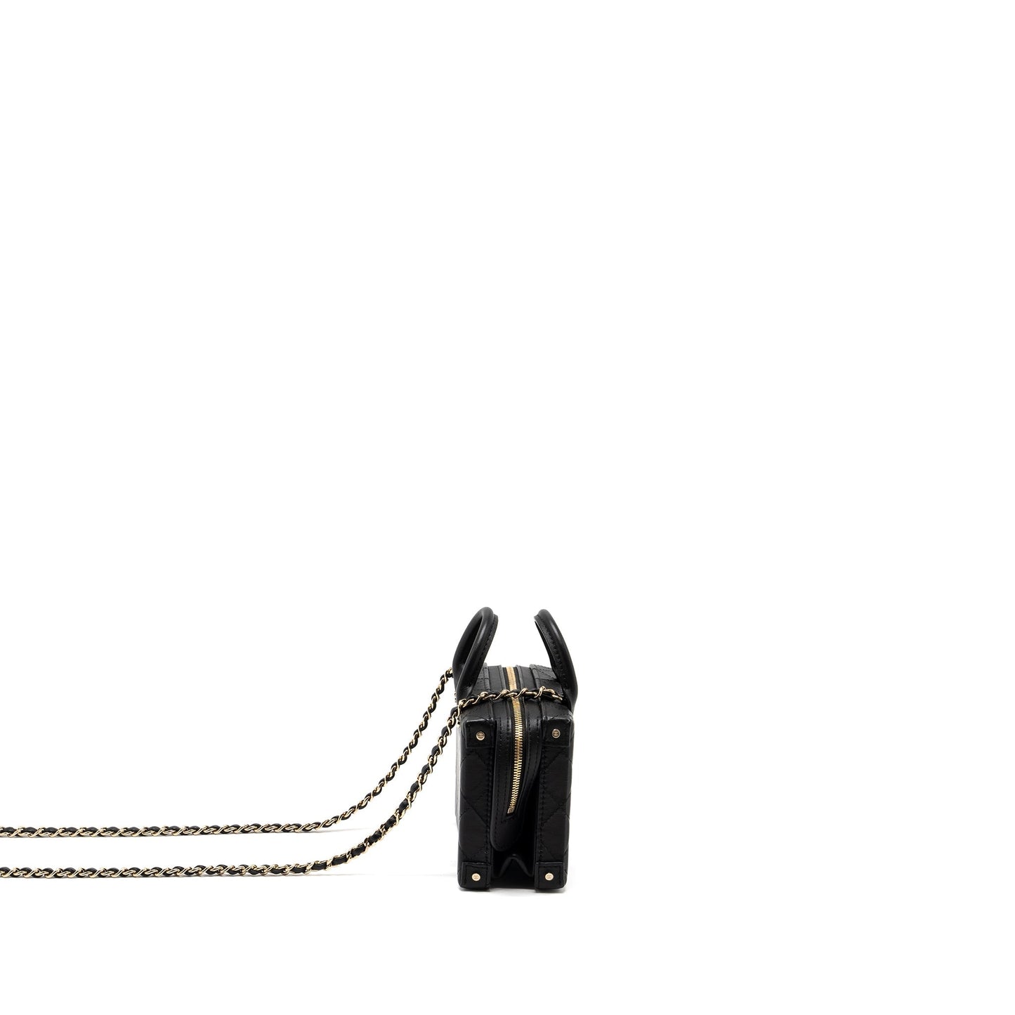 Chanel 22B Small Vanity Case Calfskin Black  (Microchip)