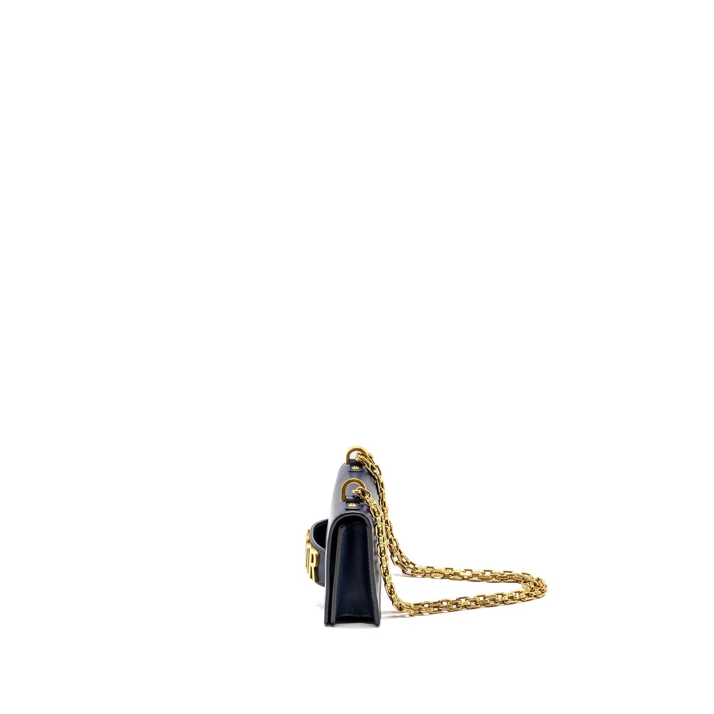 Dior Mini J’ADIOR Chain Flap Purse Calfskin Navy Blue