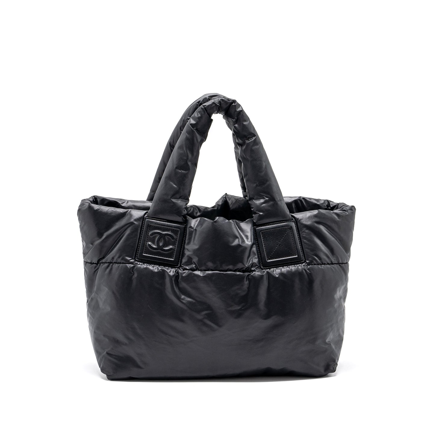 Chanel small puffy Down tote bag nylon black