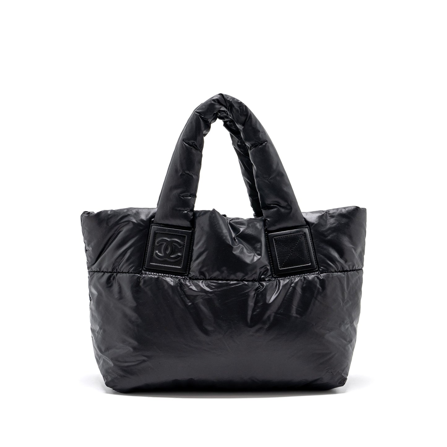 Chanel small puffy Down tote bag nylon black