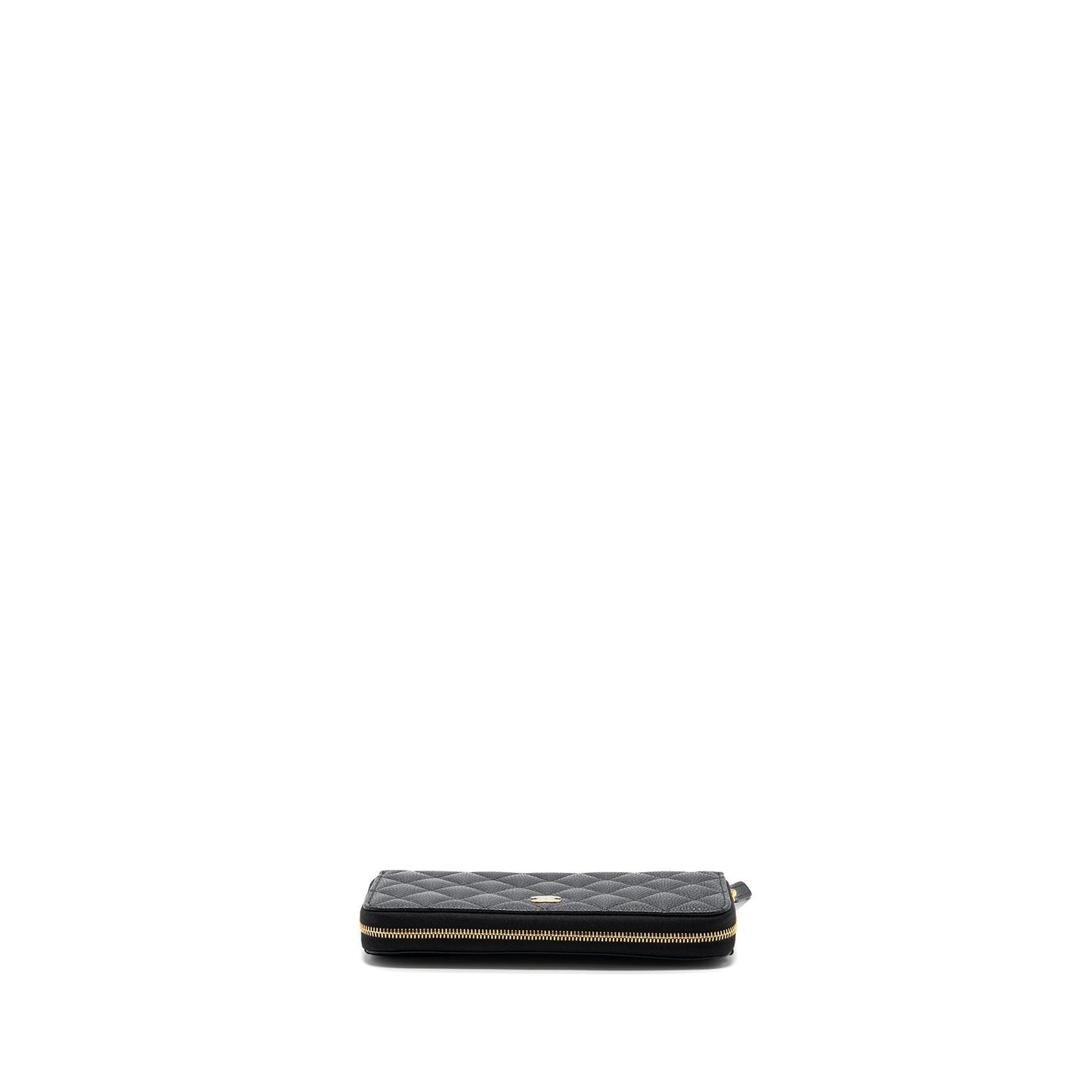 Chanel classic long zipped wallet caviar black  (microchip)