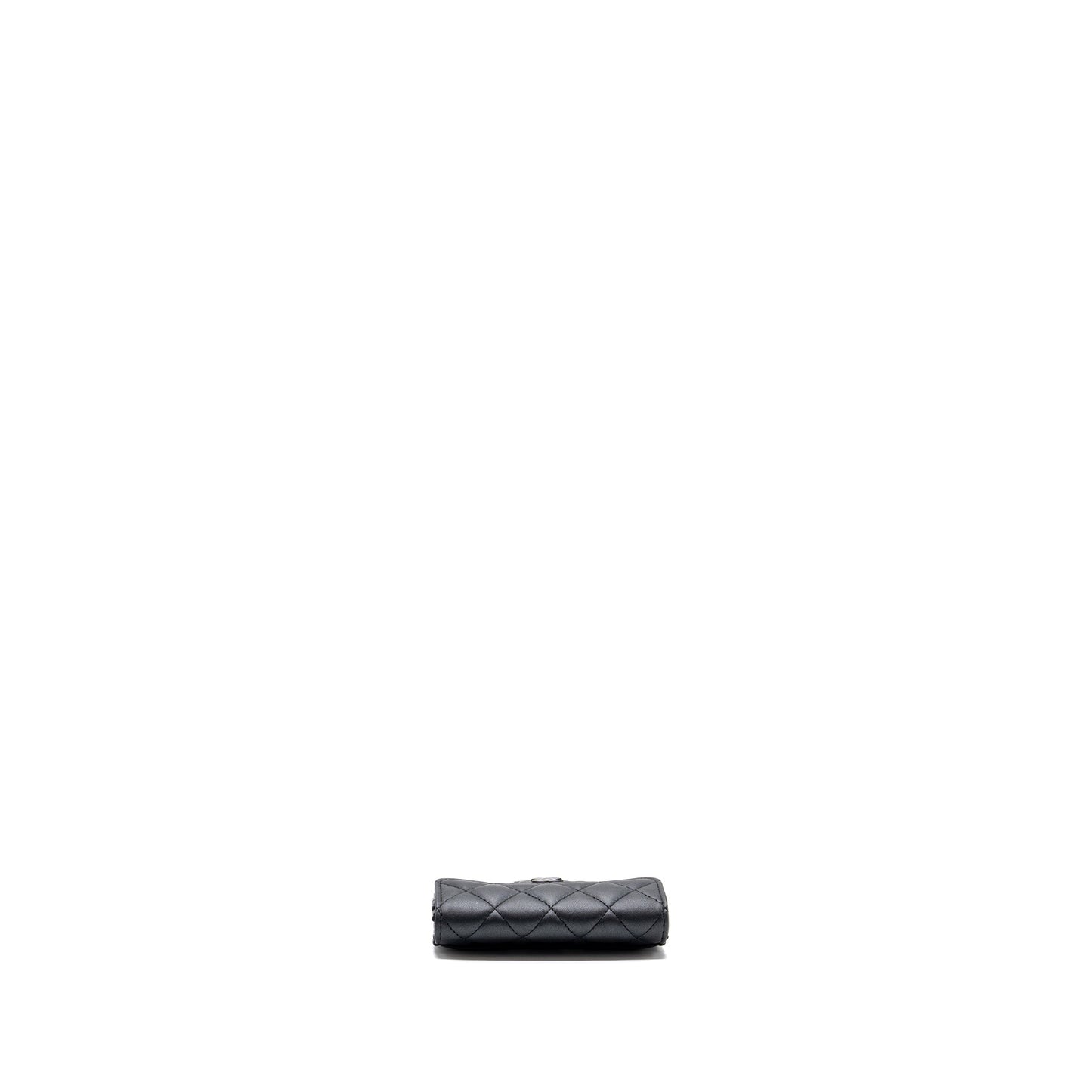 Chanel Classic Flap Card Holder Lambskin So Black  (microchip)