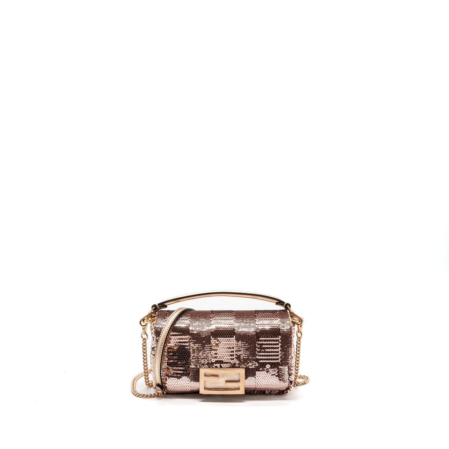Fendi Mini Baguette Paulette Rose Gold