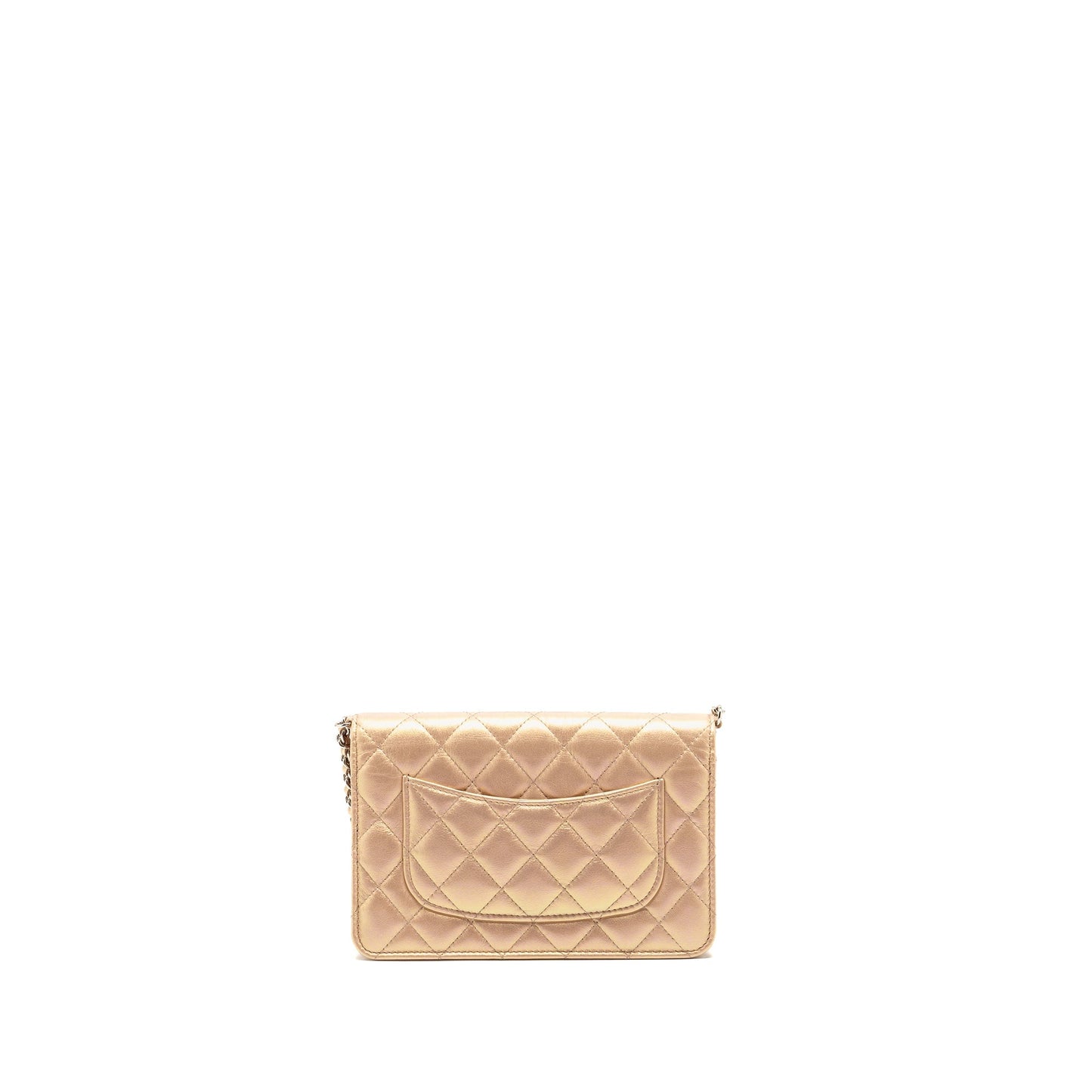 Chanel Classic Wallet on Chain Lambskin Iridescent Pink  (Microchip)
