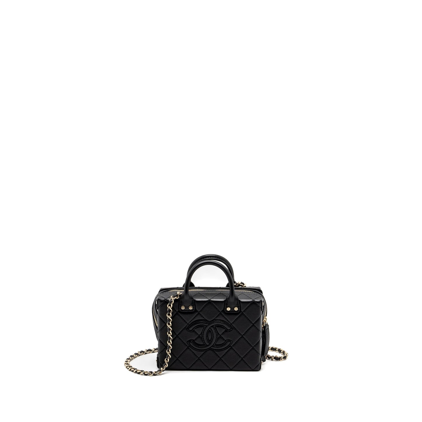 Chanel 22B Small Vanity Case Calfskin Black  (Microchip)
