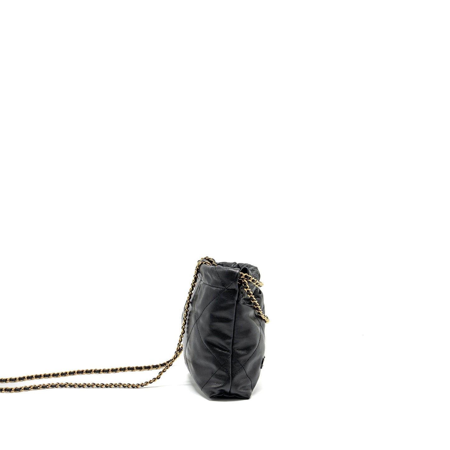 Chanel Mini 22 Bag Caviar Black  (Microchip)