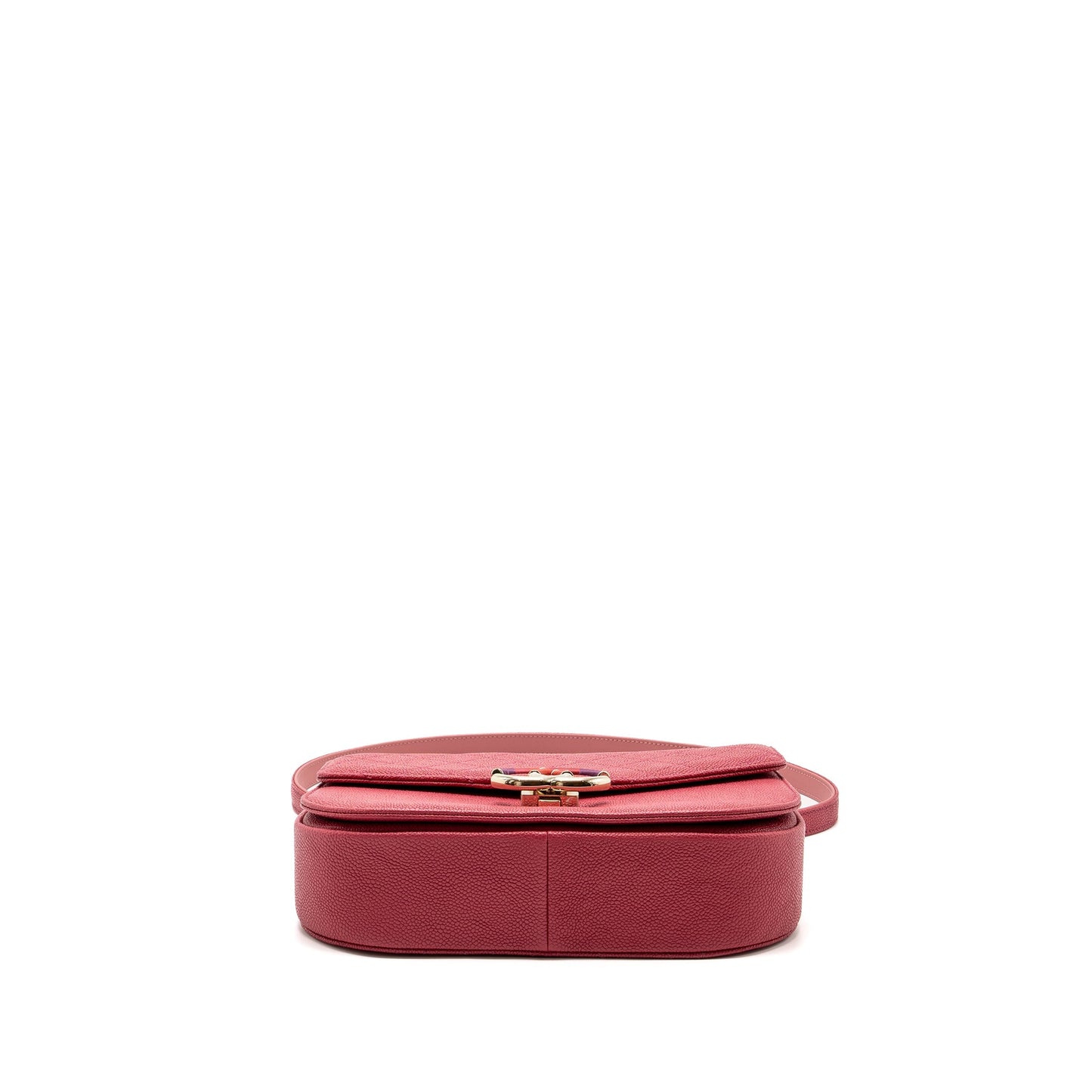 Chanel Giant CC logo Messenger Bag Grained Calfskin Pink L