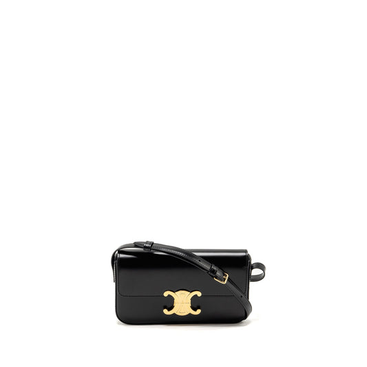 CELINE Triomphe Mini Purse Calfskin Black
