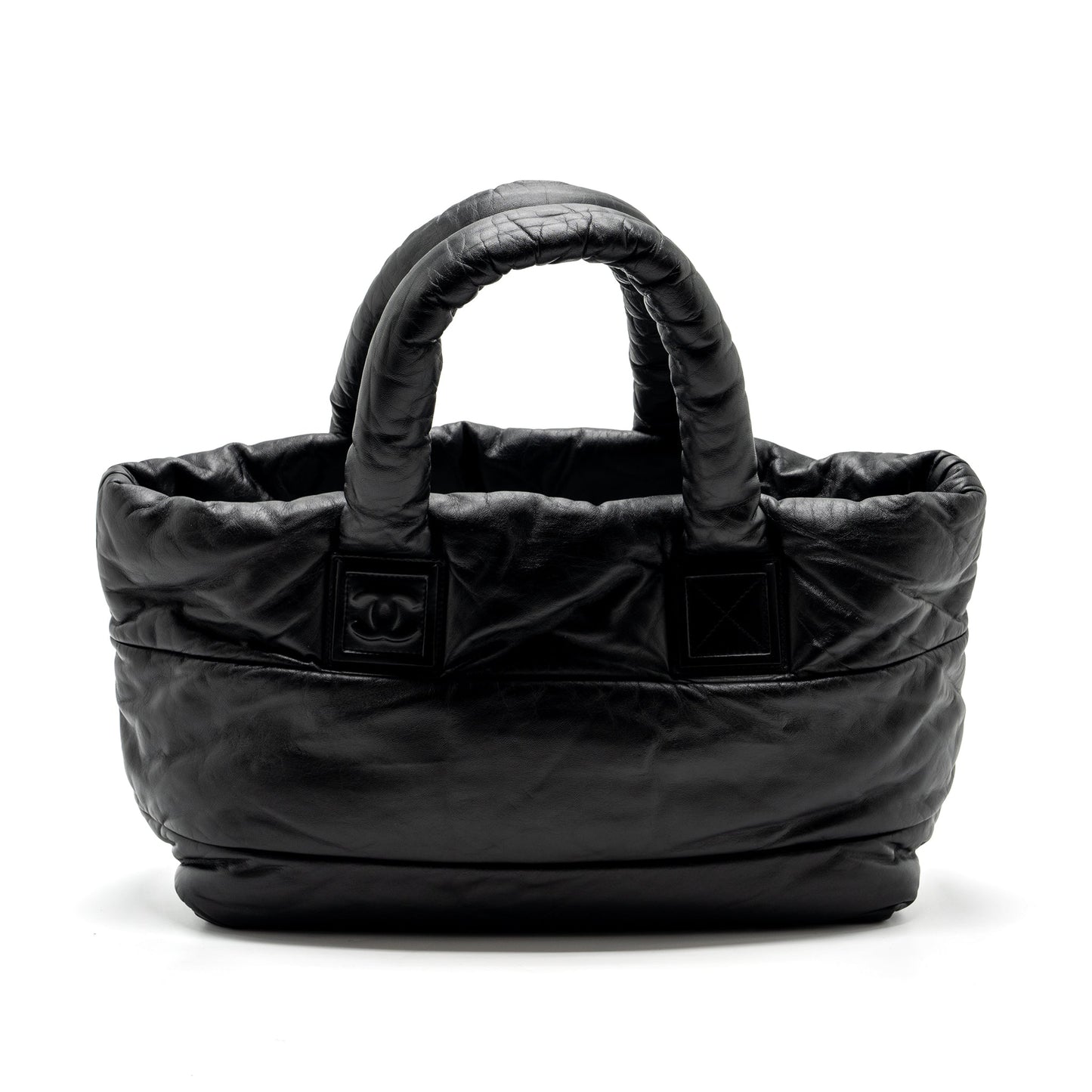 Chanel Puffy Down Down Tote Bag lambskin Black