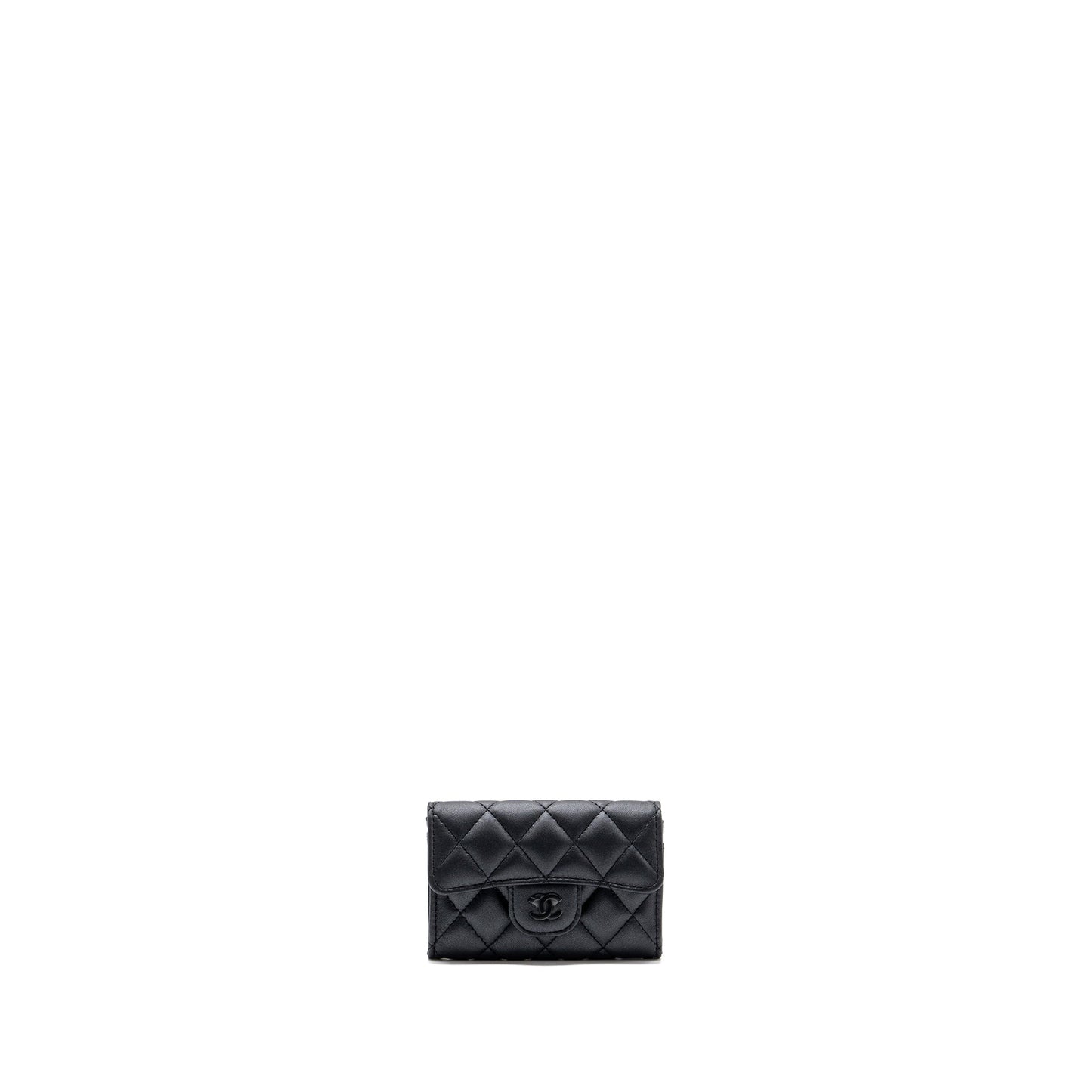 Chanel Classic Flap Card Holder Lambskin So Black  (microchip)
