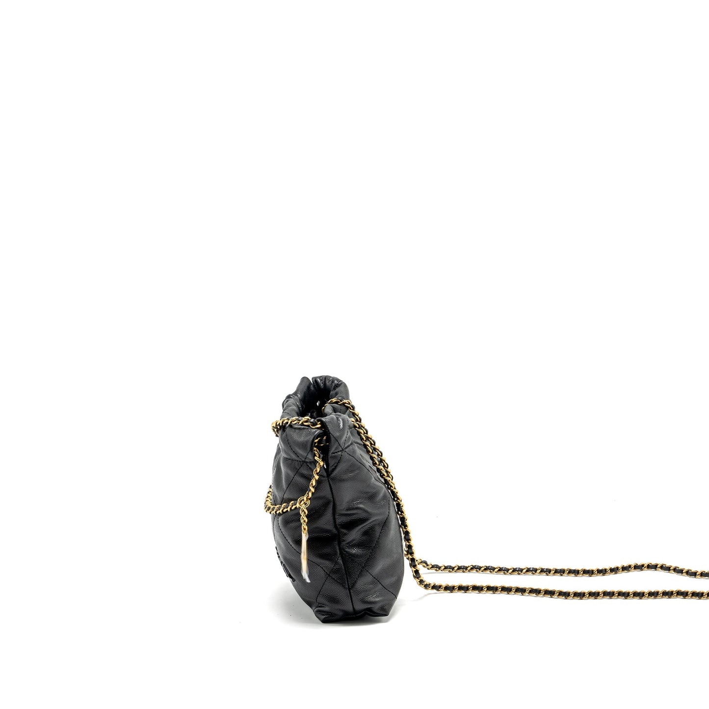 Chanel Mini 22 Bag Caviar Black  (Microchip)